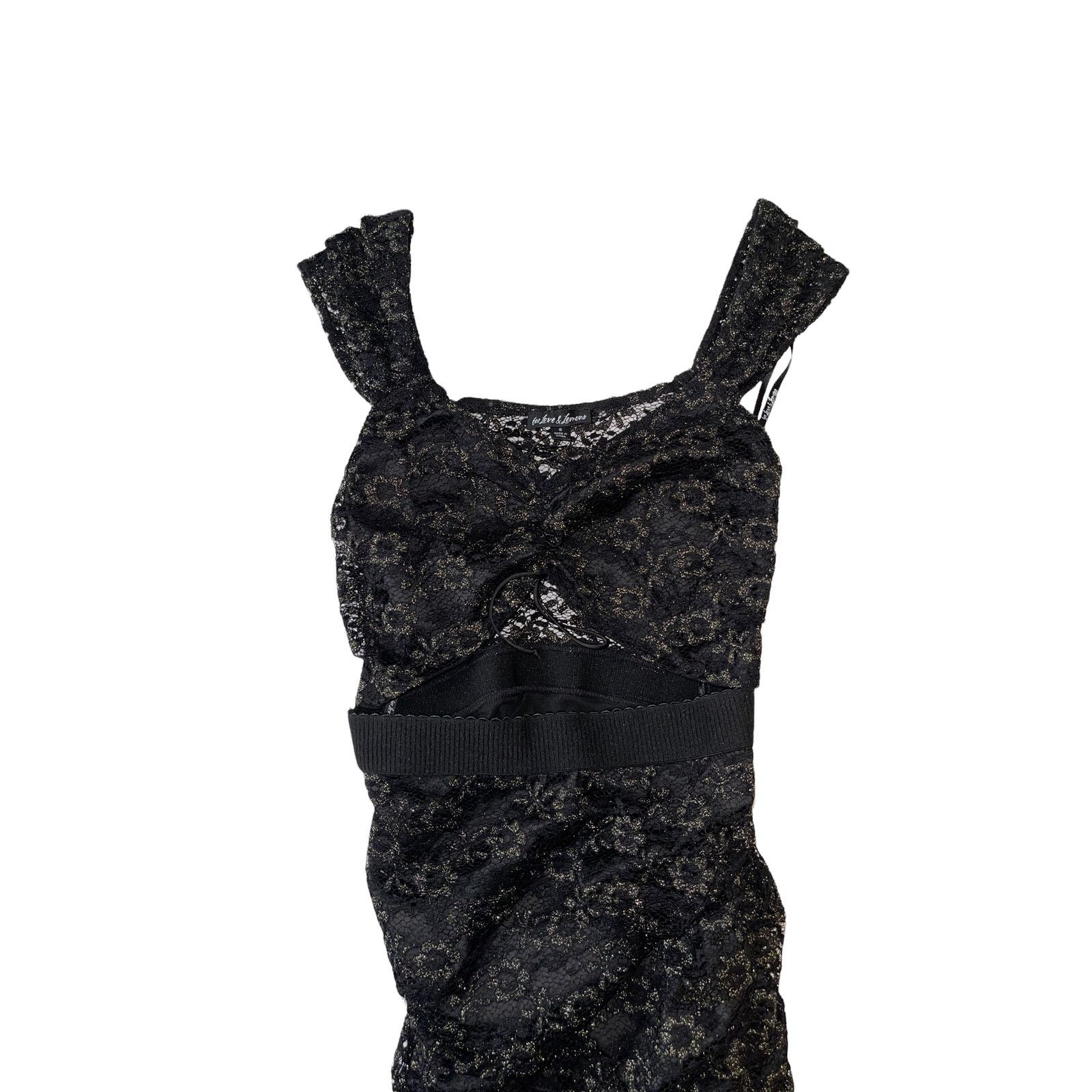 For Love & Lemons NEW For Love & Lemons Joanna Black Lace Mini Dress Medium Size M / US 6-8 / IT 42-44 - 5 Thumbnail