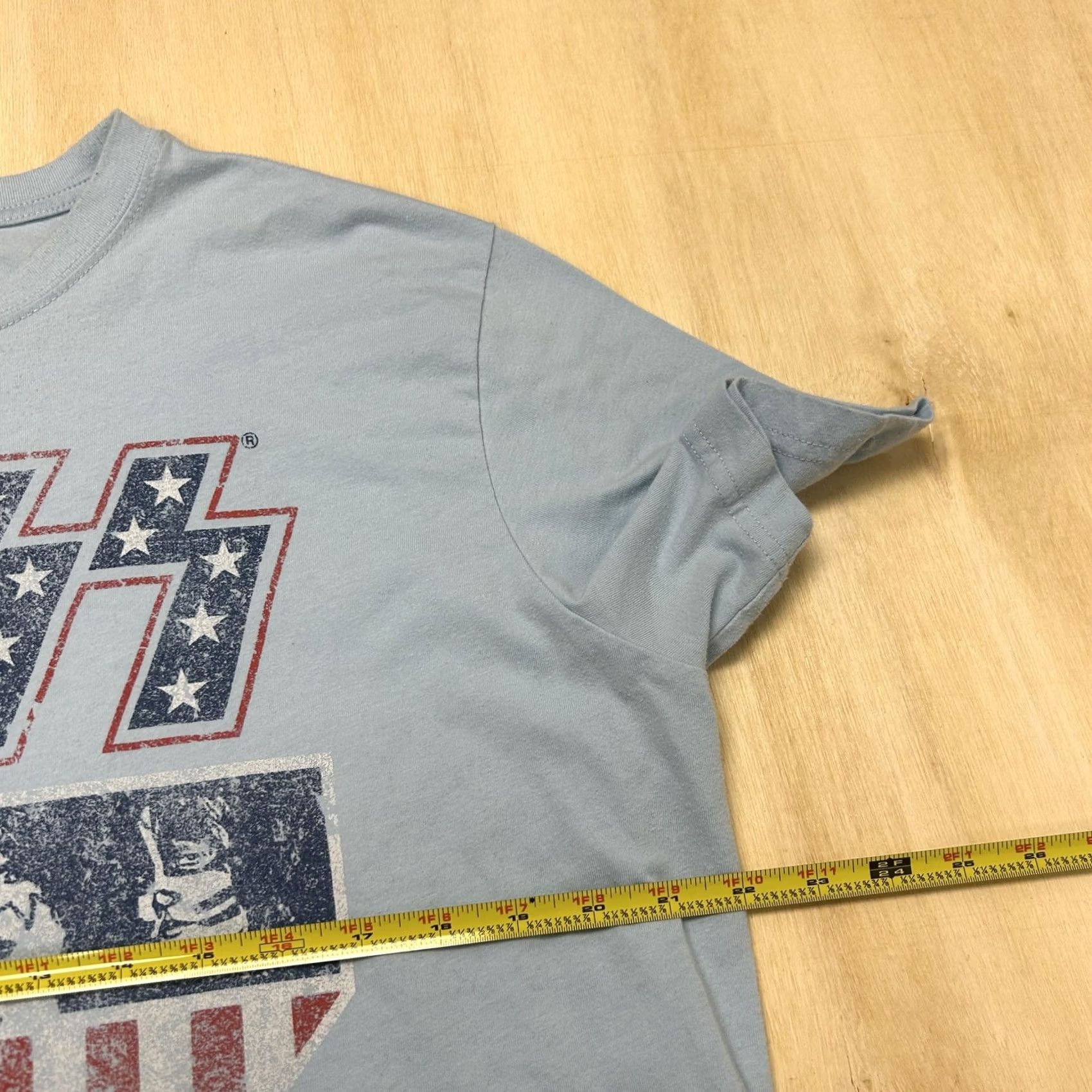 Vintage KISS Shirt Mens XL Blue USA Flag Patriotic Rock Music Band Graphic Tee T-Shirt Size US XL / EU 56 / 4 - 6 Thumbnail