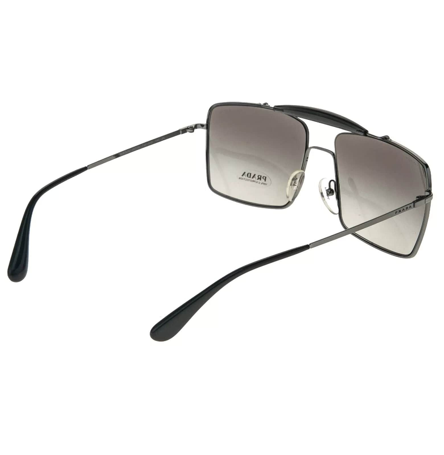 Prada PRADA Square Aviator PR57SS Ruthenium Black Sunglasses 57S Size ONE SIZE - 2 Thumbnail
