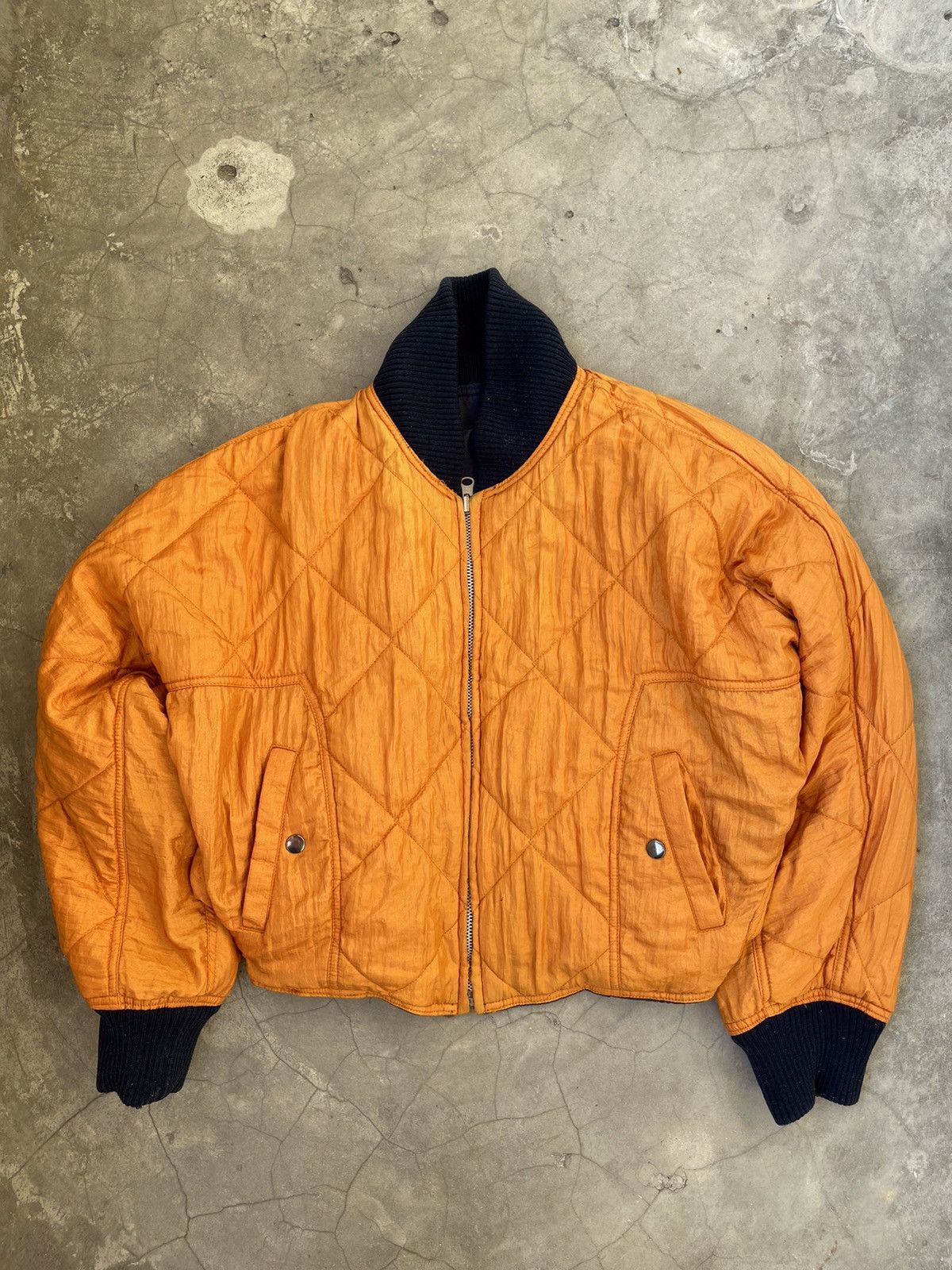 Issey Miyake × Tsumori Chisato 90s ISSEY MIYAKE CROPED REVERSIBLE BOMBER JACKET Size US L / EU 52-54 / 3 - 5 Thumbnail