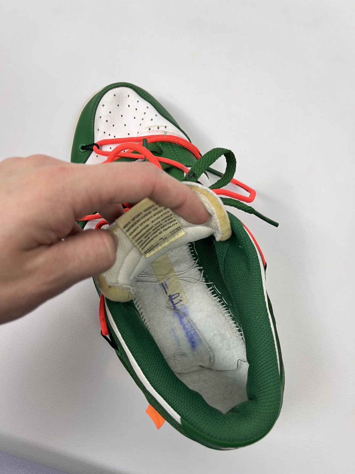Nike × Off-White Nike Dunk Low Off White Pine Green size 11 Size US 11 / EU 44 - 21 Thumbnail