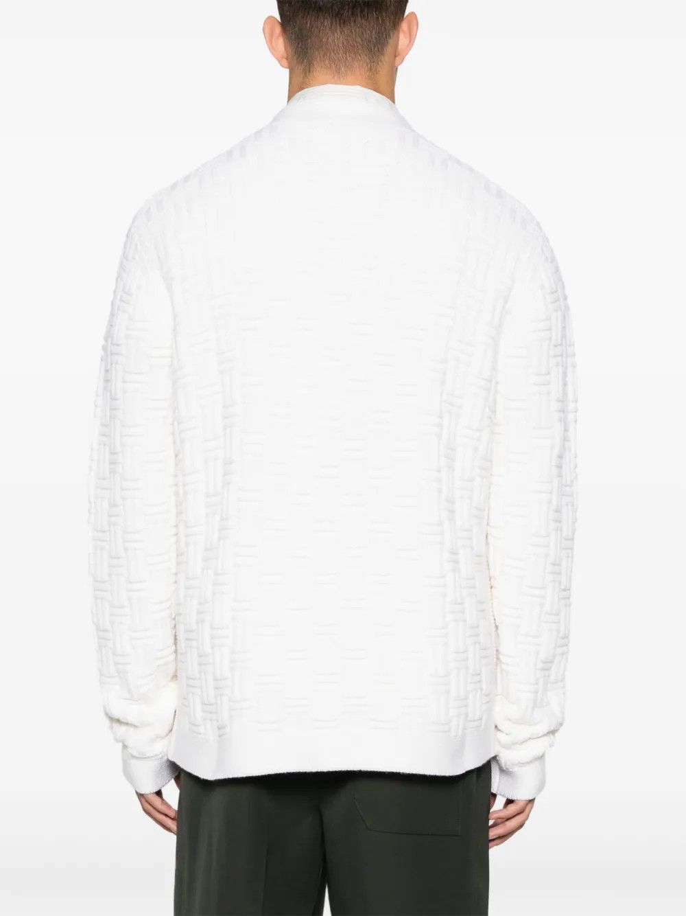 Casablanca o1mle0326 Column Stitch Cardigan in White Size US S / EU 44-46 / 1 - 4 Thumbnail