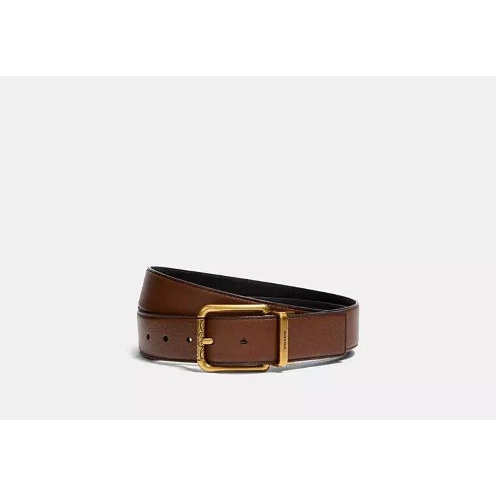 Coach New Coach Square Roller Buckle Size Reversible Belt 38 mm Size ONE SIZE - 1 Thumbnail