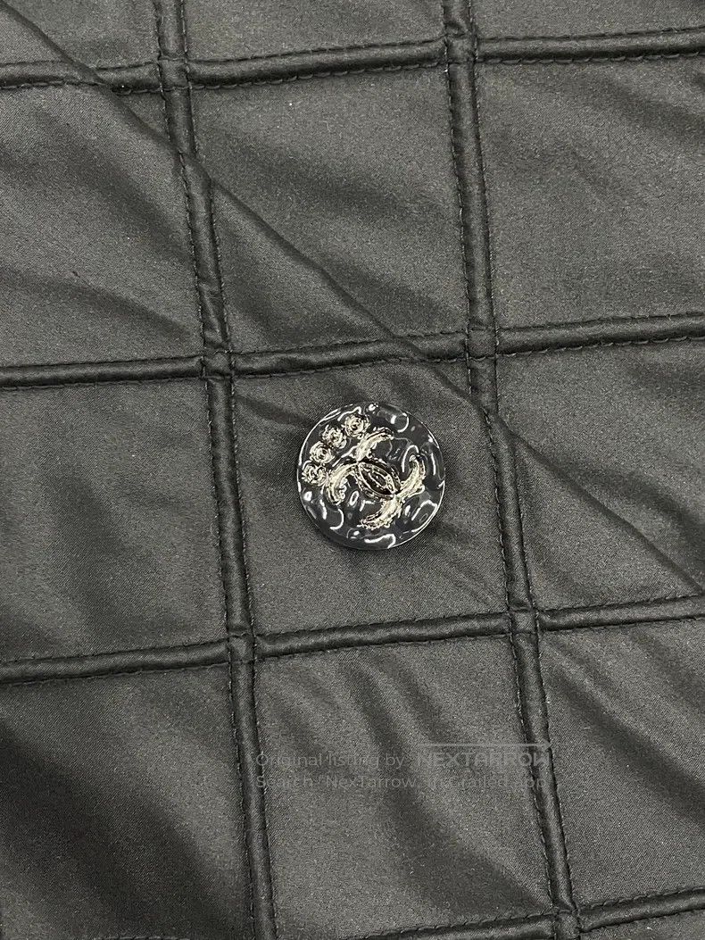 Chanel Chanel 25M Black Silk Diamond Lapel Jacket Size XS / US 0-2 / IT 36-38 - 2 Thumbnail
