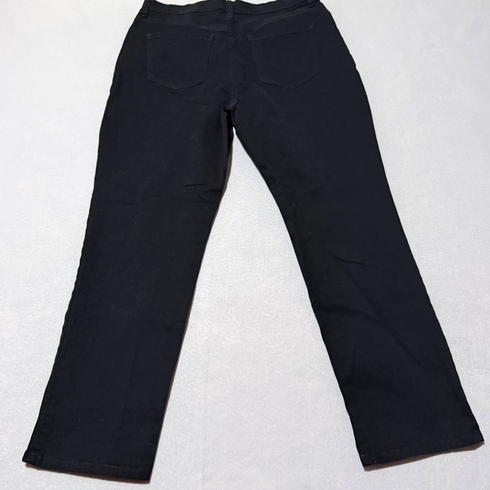 Gloria Vanderbilt Gloria Vanderbilt Amanda Jeans Womens Black Denim Stretch Mid Rise Straight - 12 Size 34" / US 12 / IT 48 - 2 Thumbnail