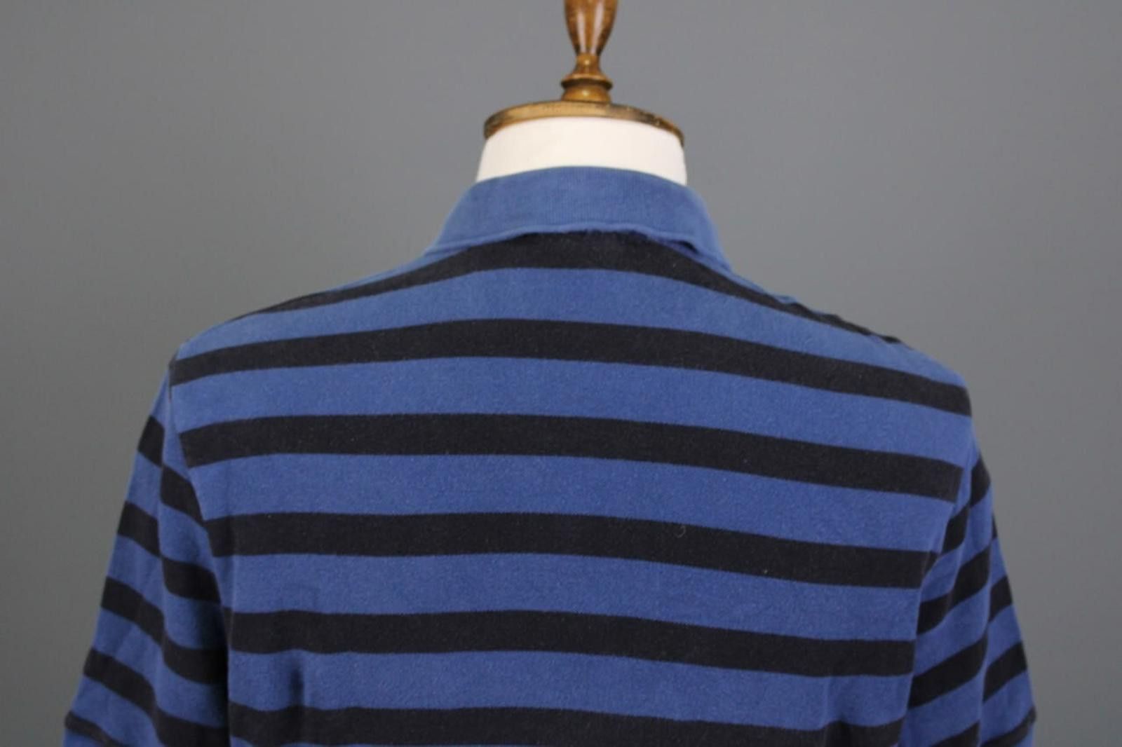 Lacoste Lacoste Blue Striped Short Sleeve Polo Shirt Size 6 / XL Size US XXL / EU 58 / 5 - 8 Thumbnail