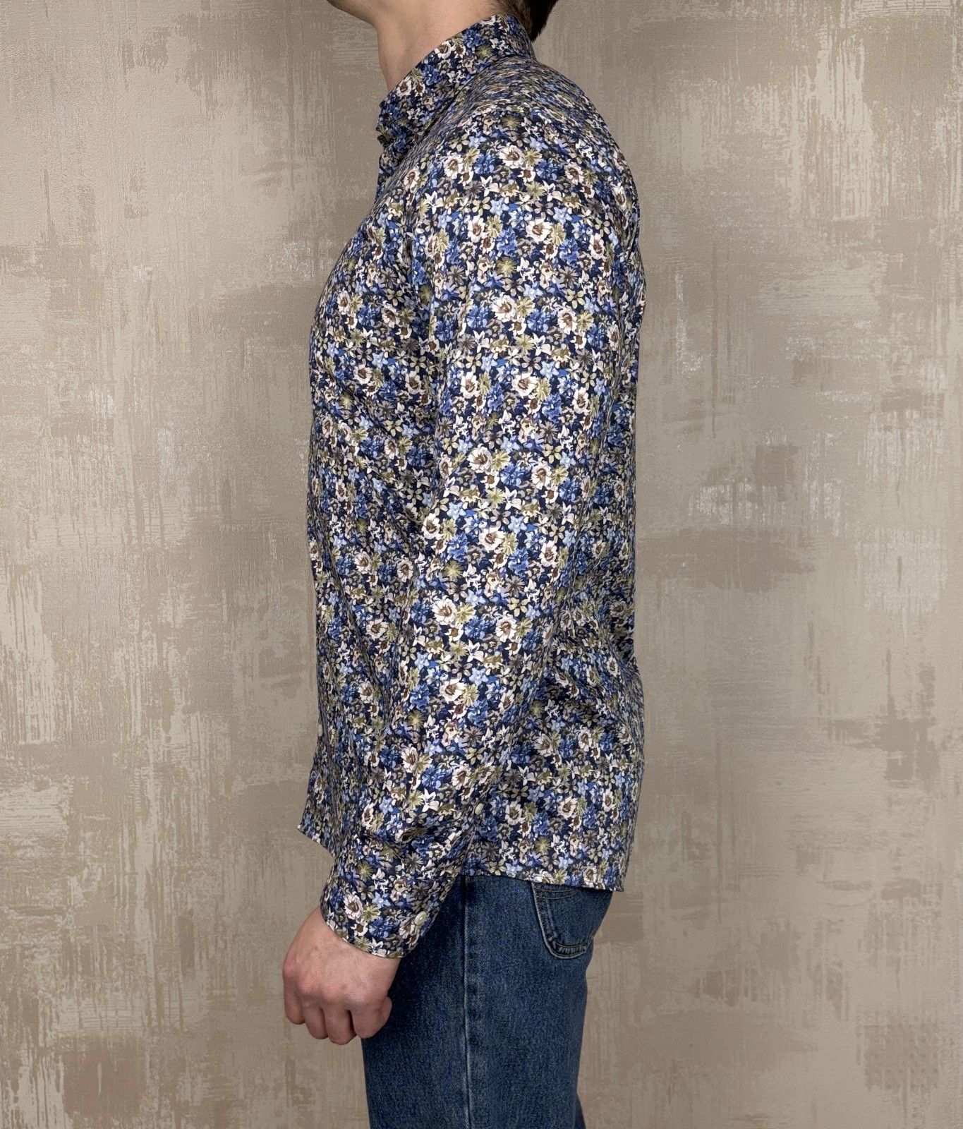Eton Eton Floral Long Sleeve Dress Shirt Sz L (41 / 16) Slim Fit Size US L / EU 52-54 / 3 - 8 Thumbnail