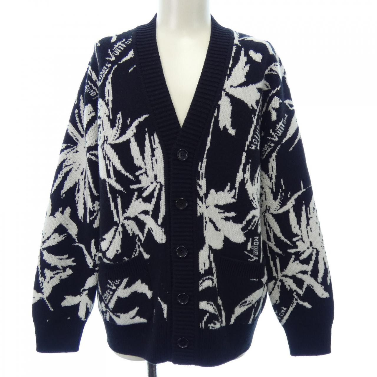 Louis Vuitton Louis Vuitton Louis Vuitton Thistle Jacquard Cardigan Cotton Tops HON98WH56 DUTY FREE for USA Size ONE SIZE - 1 Thumbnail