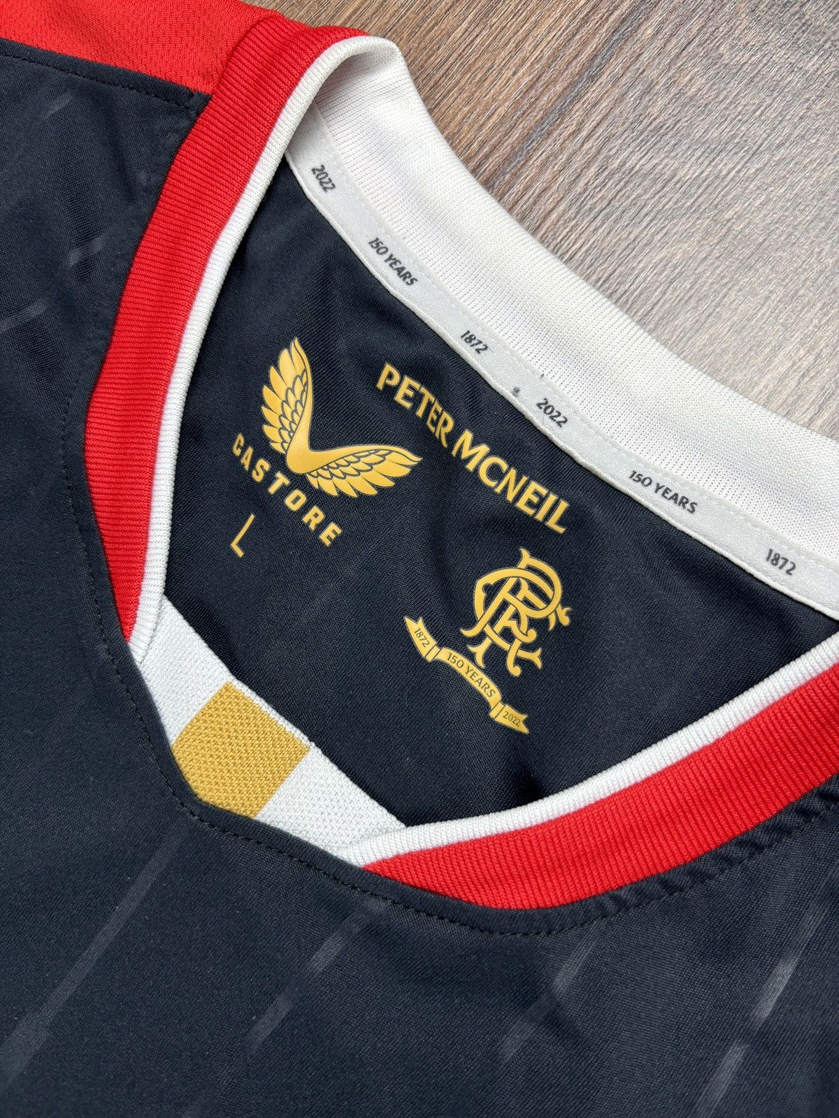 Castore Glasgow Rangers FC 2021/22 Away Jersey Shirt 150 Years Size US L / EU 52-54 / 3 - 6 Thumbnail