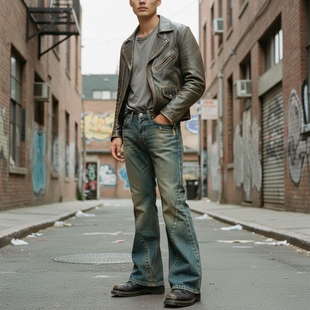 Japanese Brand 2000s Edwin V-Cut Mudwashed Flared Denim Archive Size US 29 - 4 Thumbnail