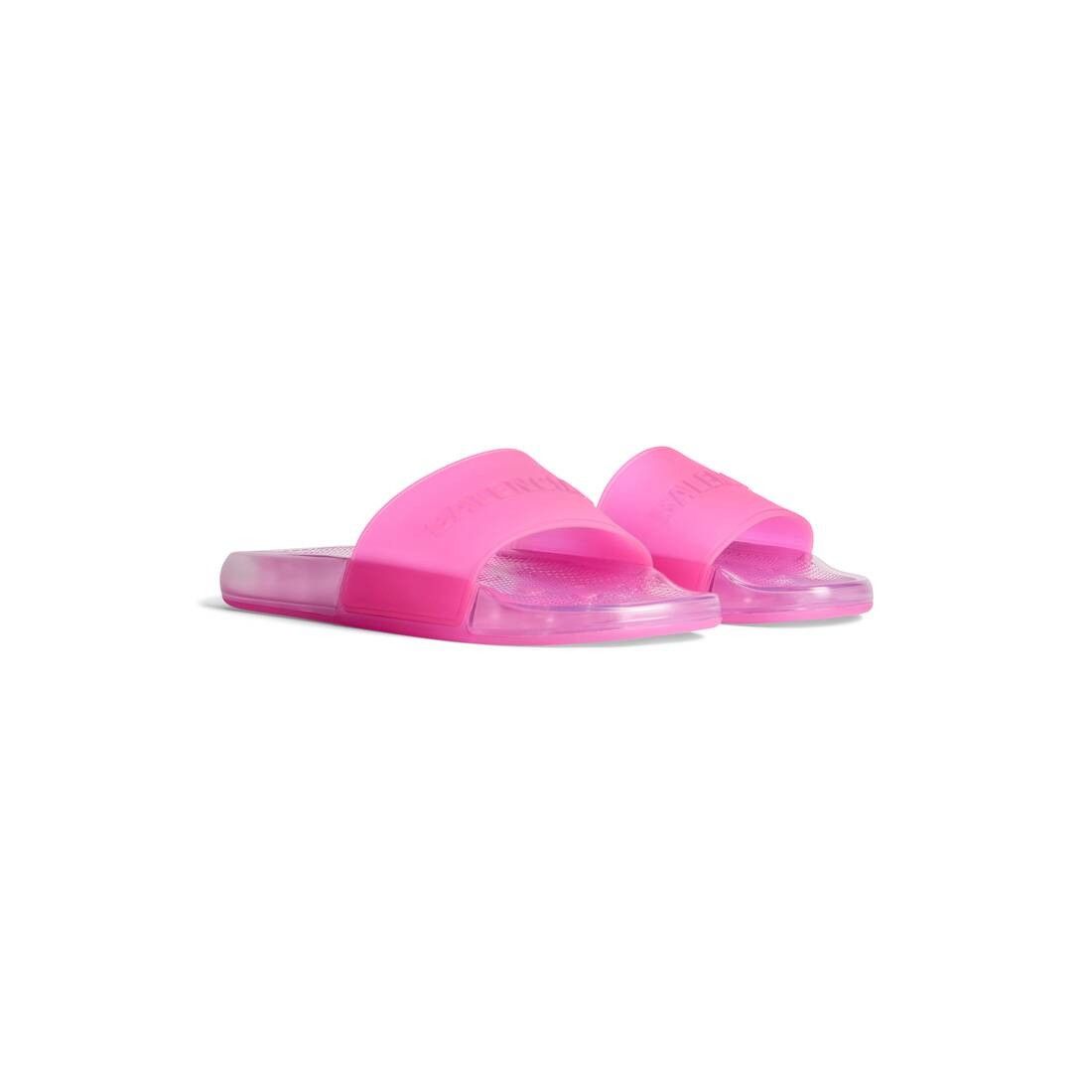 o1w1db10326 Pool Transparent Slide Sandals in Pink