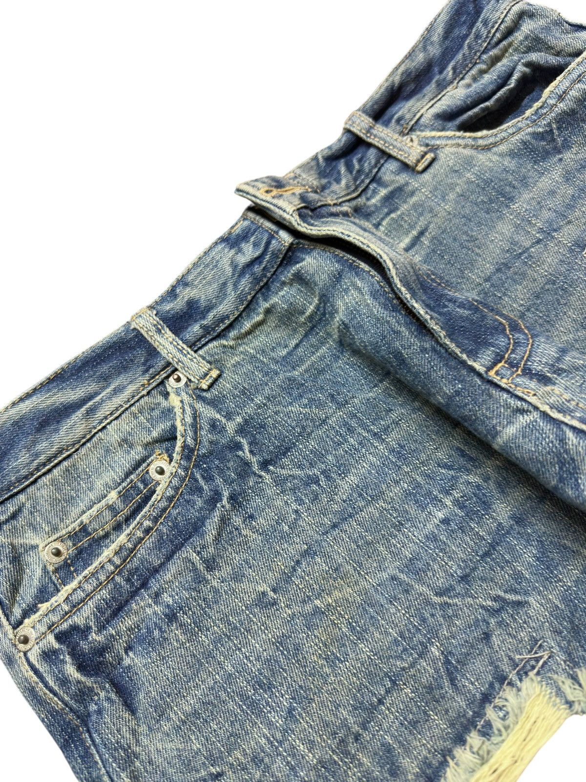Mastermind Japan Vintage Japanese Brand Double Waist Skull Essence Denim Size US 31 - 3 Thumbnail