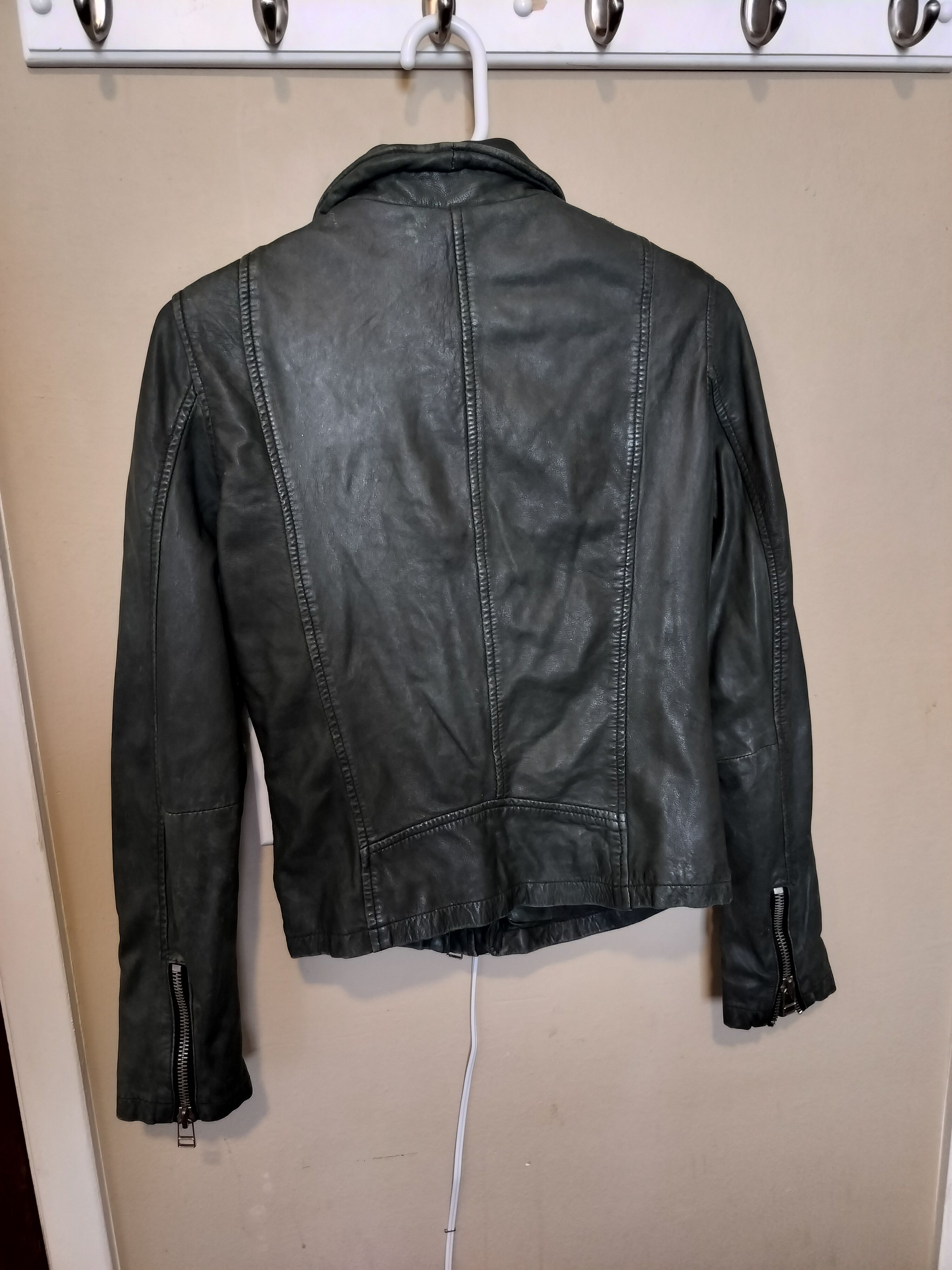 GOOSECRAFT Forest Green Goosecraft Sheep Leather Jacket, Size S Size S / US 4 / IT 40 - 5 Thumbnail
