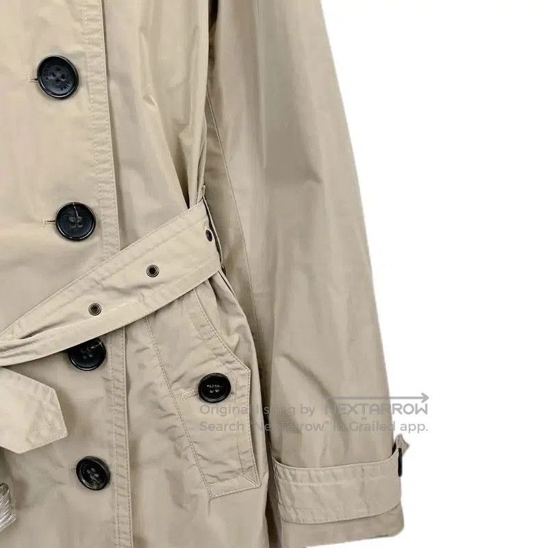 Burberry Burberry Khaki Cotton Mid-Length Trench Coat. Size S / US 4 / IT 40 - 4 Thumbnail