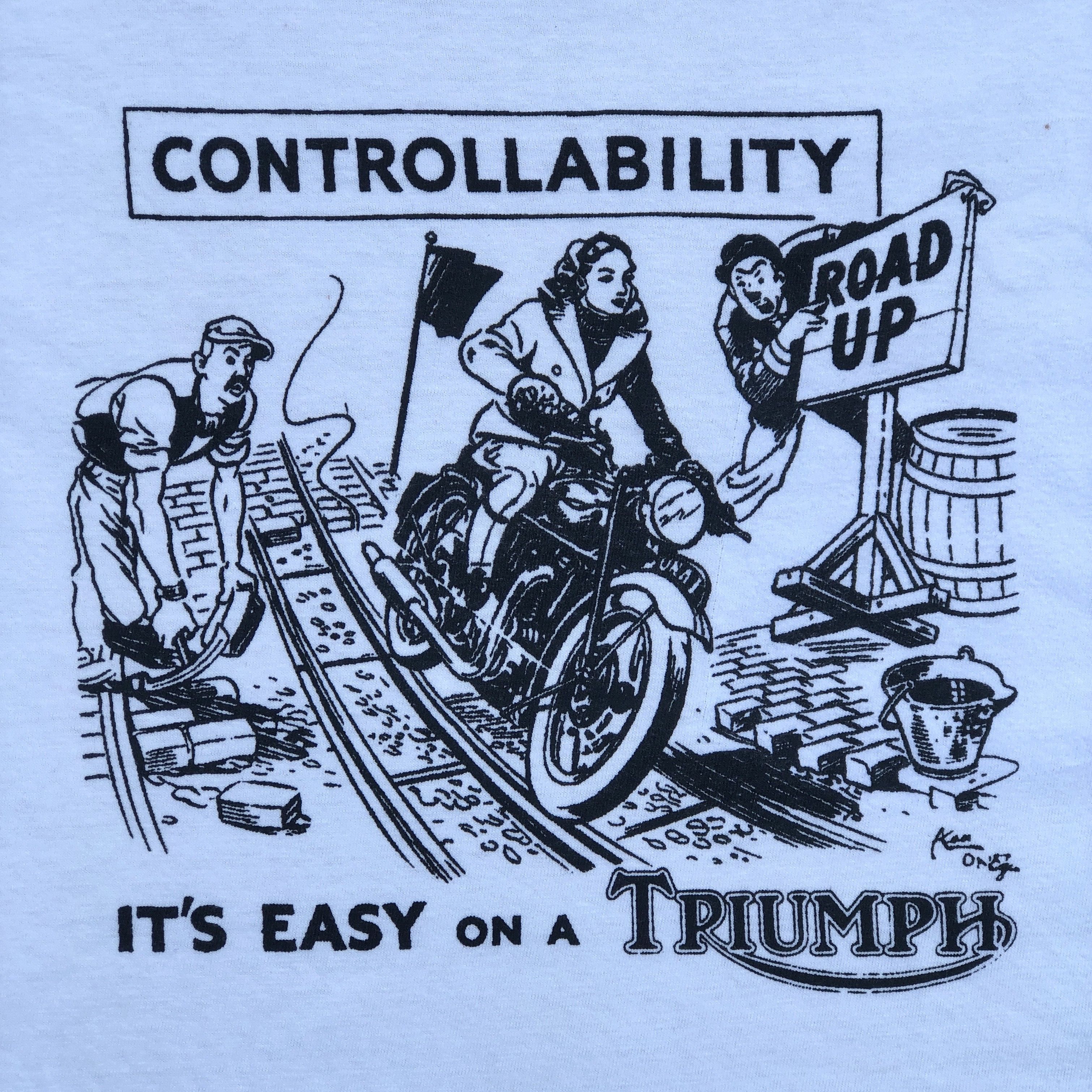 Vintage Vintage 90s TRIUMPH MOTORCYCLE T-shirt Size US XL / EU 56 / 4 - 3 Thumbnail