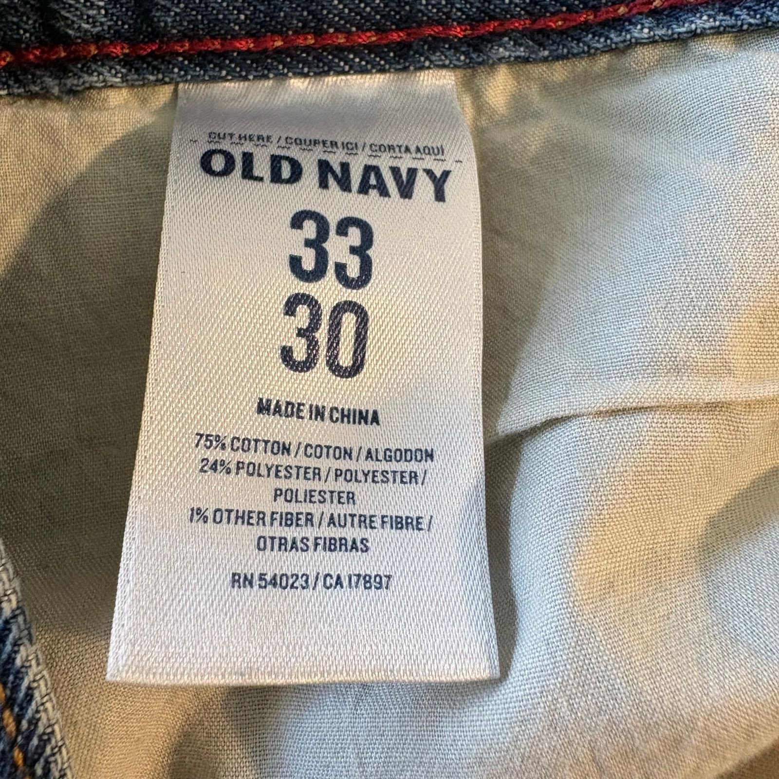 Old Navy Old Navy Blue Denim Famous Jeans Straight Leg Size US 33 - 4 Thumbnail