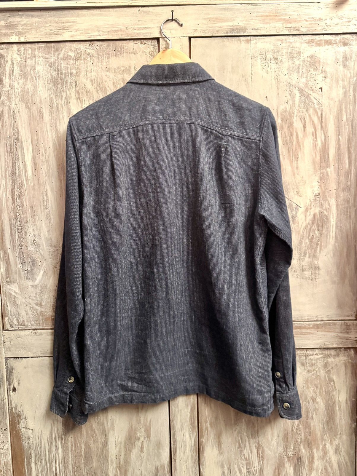 A.P.C. apc zip navy grey linen shirt S men Size US S / EU 44-46 / 1 - 4 Thumbnail