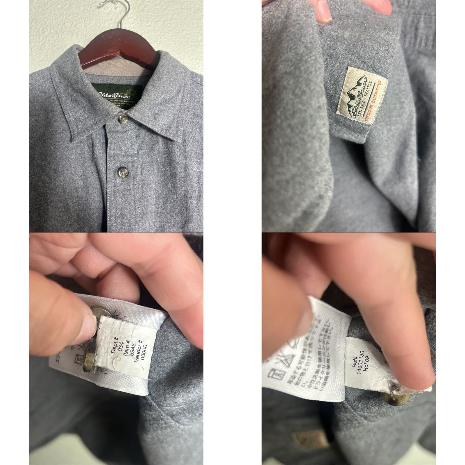 Eddie Bauer Eddie Bauer Shirt Mens M Gray Blue Long Sleeve Button Front Two Pocket Outdoor Size US M / EU 48-50 / 2 - 8 Thumbnail