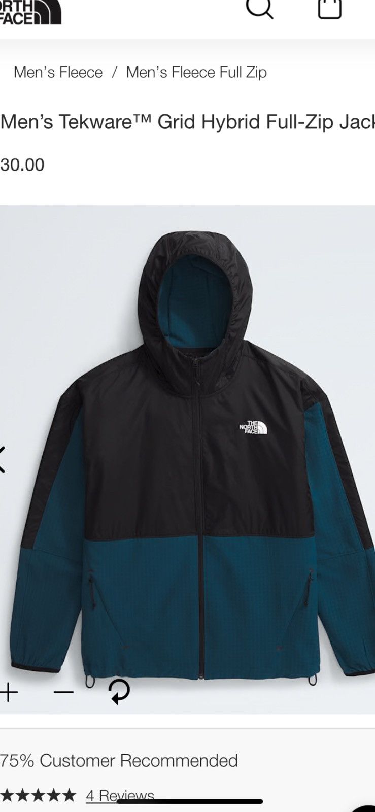 The North Face The north face Tekware Grid Hybrid Full-Zip Jacket - Men's Size US M / EU 48-50 / 2 - 3 Thumbnail