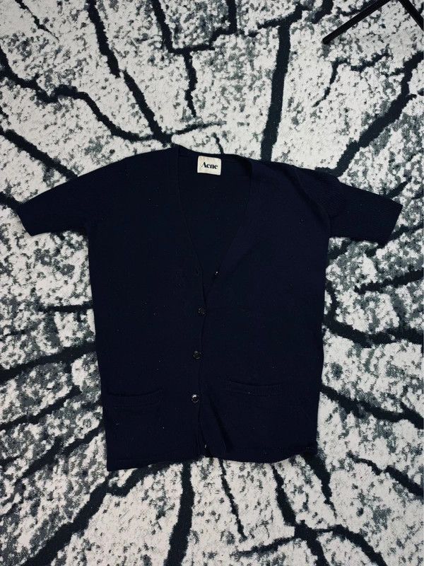 Acne Studios Acne Studios navy blue wool cardigan sweater M Size M / US 6-8 / IT 42-44 - 1 Thumbnail