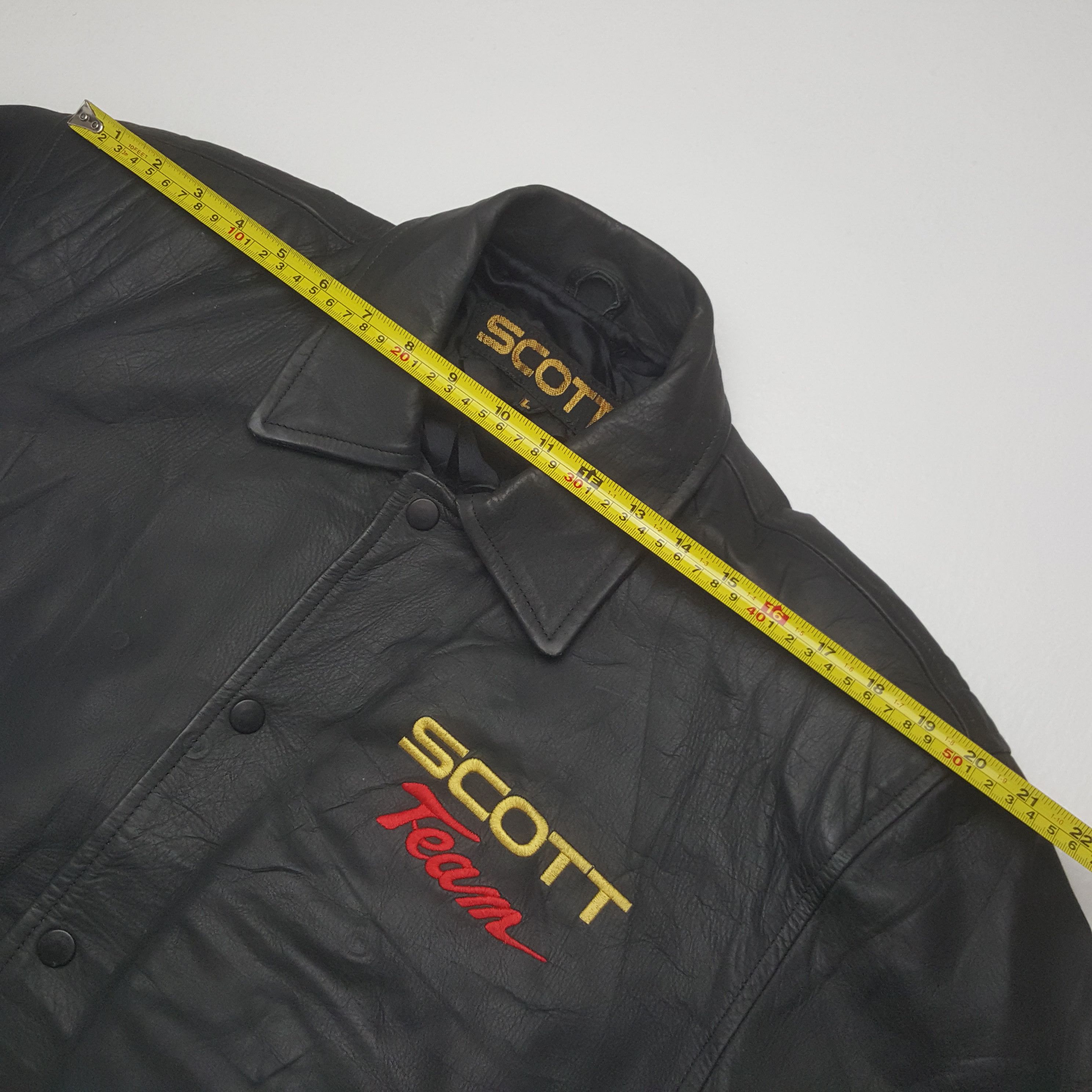 Japanese Brand Vintage Scott Team Japanese Racing Leather Jacket C305N6 Size US L / EU 52-54 / 3 - 6 Thumbnail