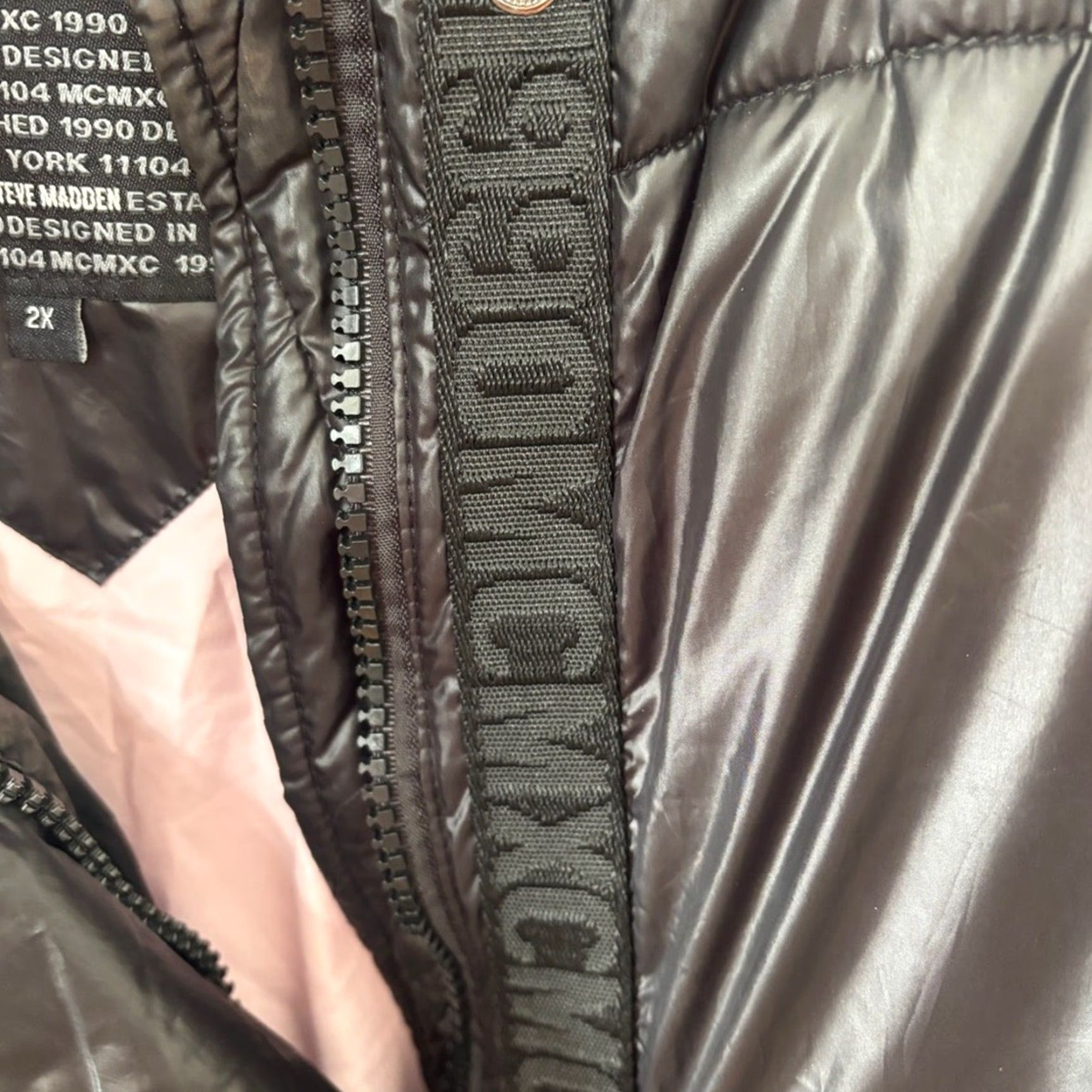 Steve Madden Steve Madden Gen Steve Black Longline Puffer Coat Women’s 2X Hooded Jacket Size XXL / US 16-18 / IT 52-54 - 7 Thumbnail