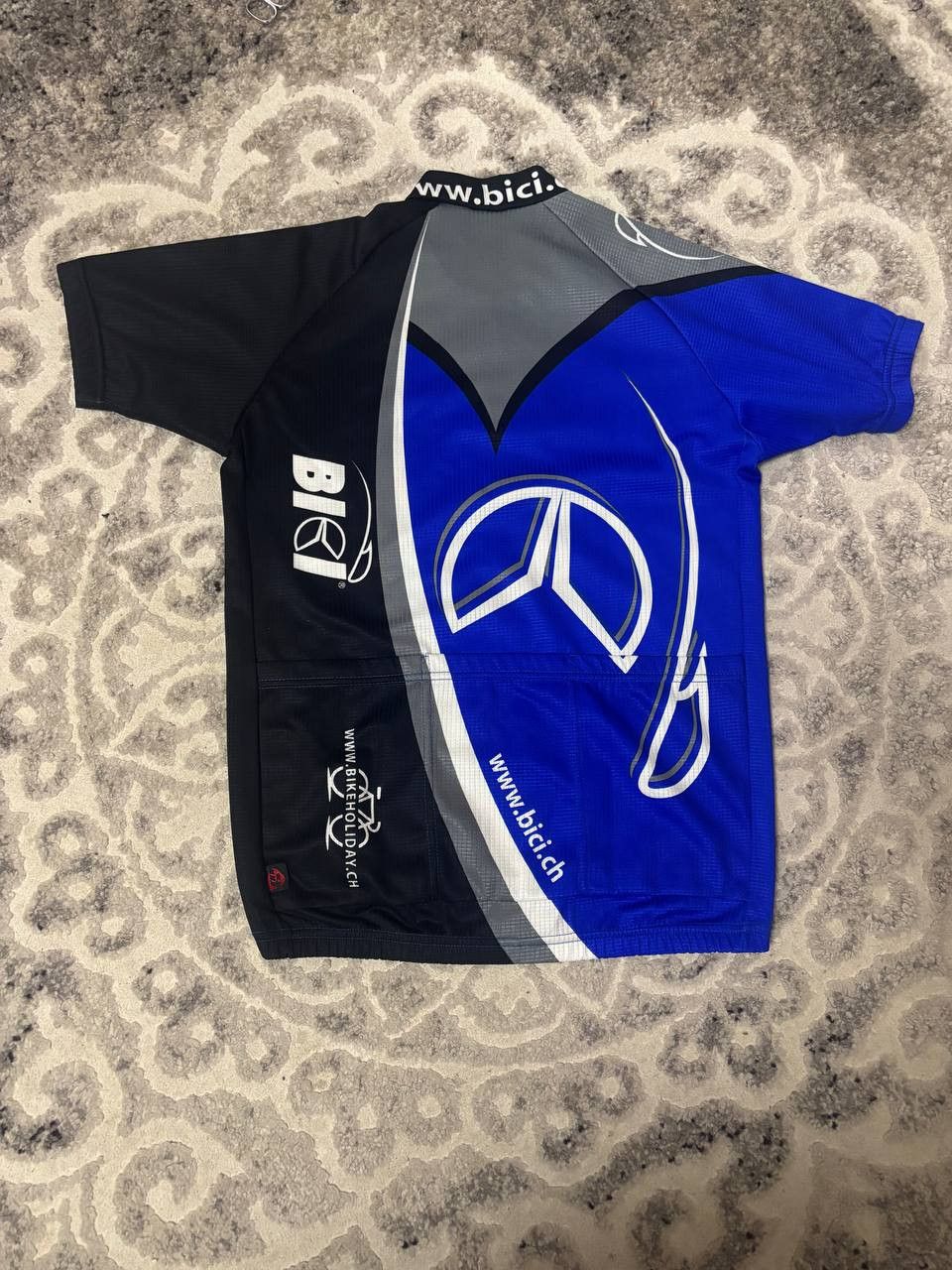 Vintage Marcello Bergamo Vintage Italy Cycling Jersey Bici Blue Size US M / EU 48-50 / 2 - 4 Thumbnail