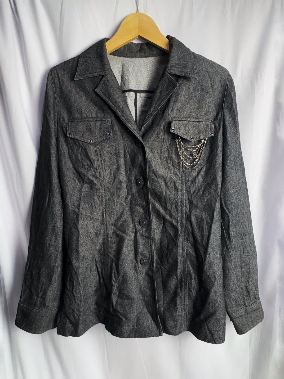 Japanese Brand Japanese 14th Chains Pocket Leilian Like Blazer Size US M / EU 48-50 / 2 - 2 Thumbnail