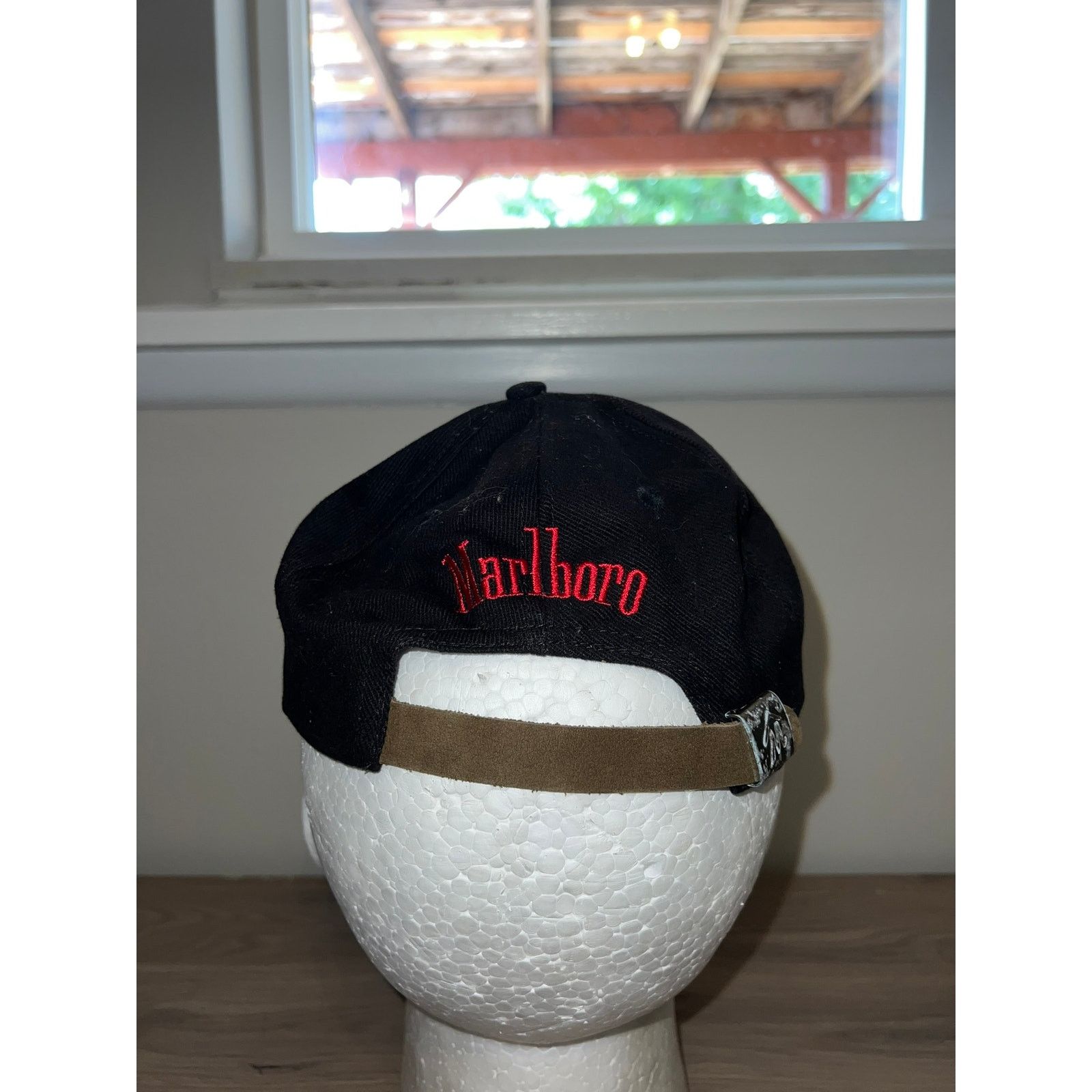 Marlboro Marlboro Cigs Cigarettes Black Western Hat Headwear VTG OS Size ONE SIZE - 4 Thumbnail