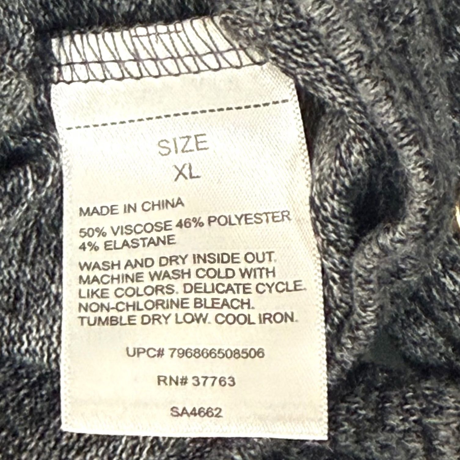 Vintage NWT Rafaella Mock Neck LS Hacci Knit Sweater Top Grommet Detail Quiet Luxury Women XL Gray Size XL / US 12-14 / IT 48-50 - 6 Thumbnail