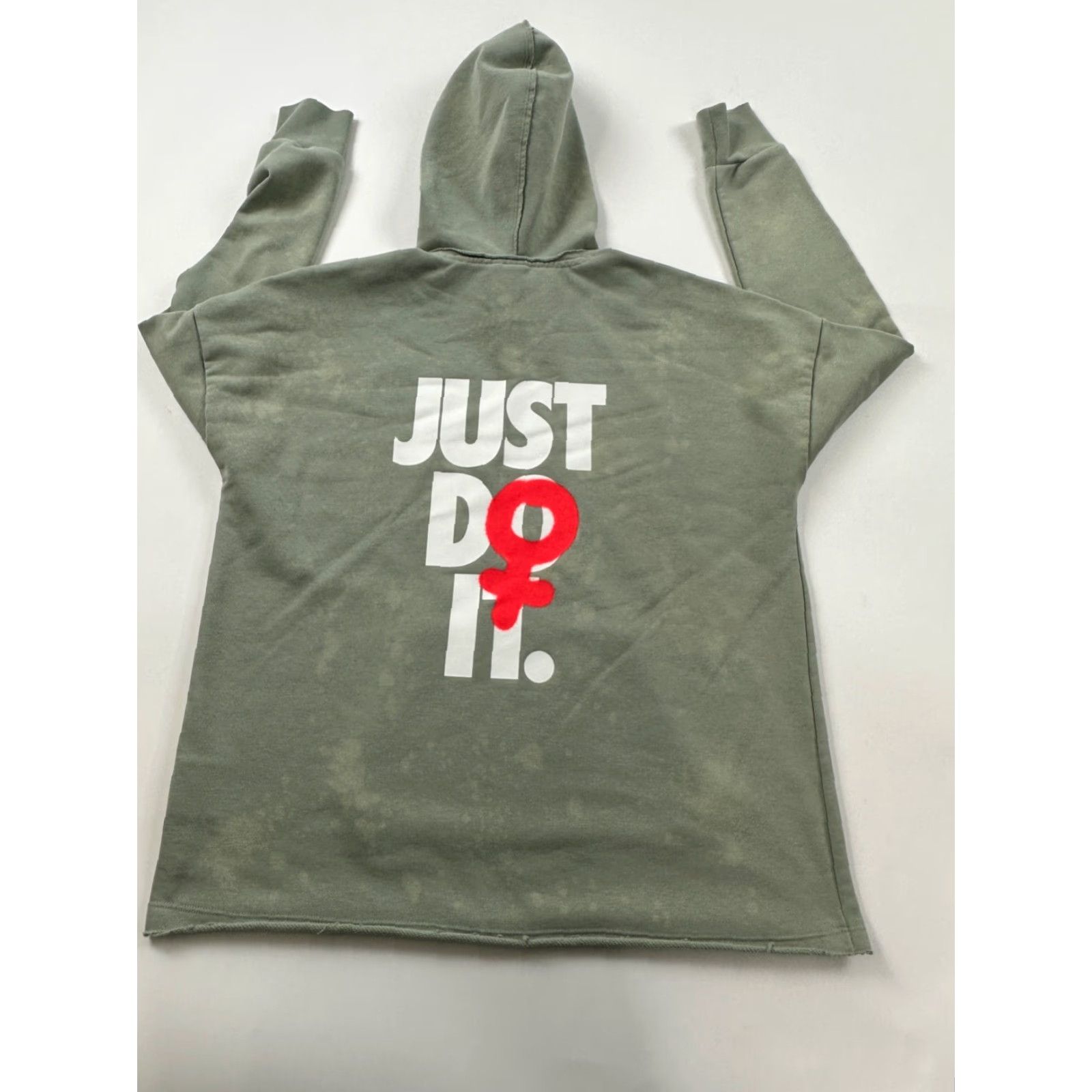 Nike Nike Hoodie Sweatshirt Womens M Green Just Do It Female Sign Pullover Long Sleeve Activewear Size M / US 6-8 / IT 42-44 - 5 Thumbnail