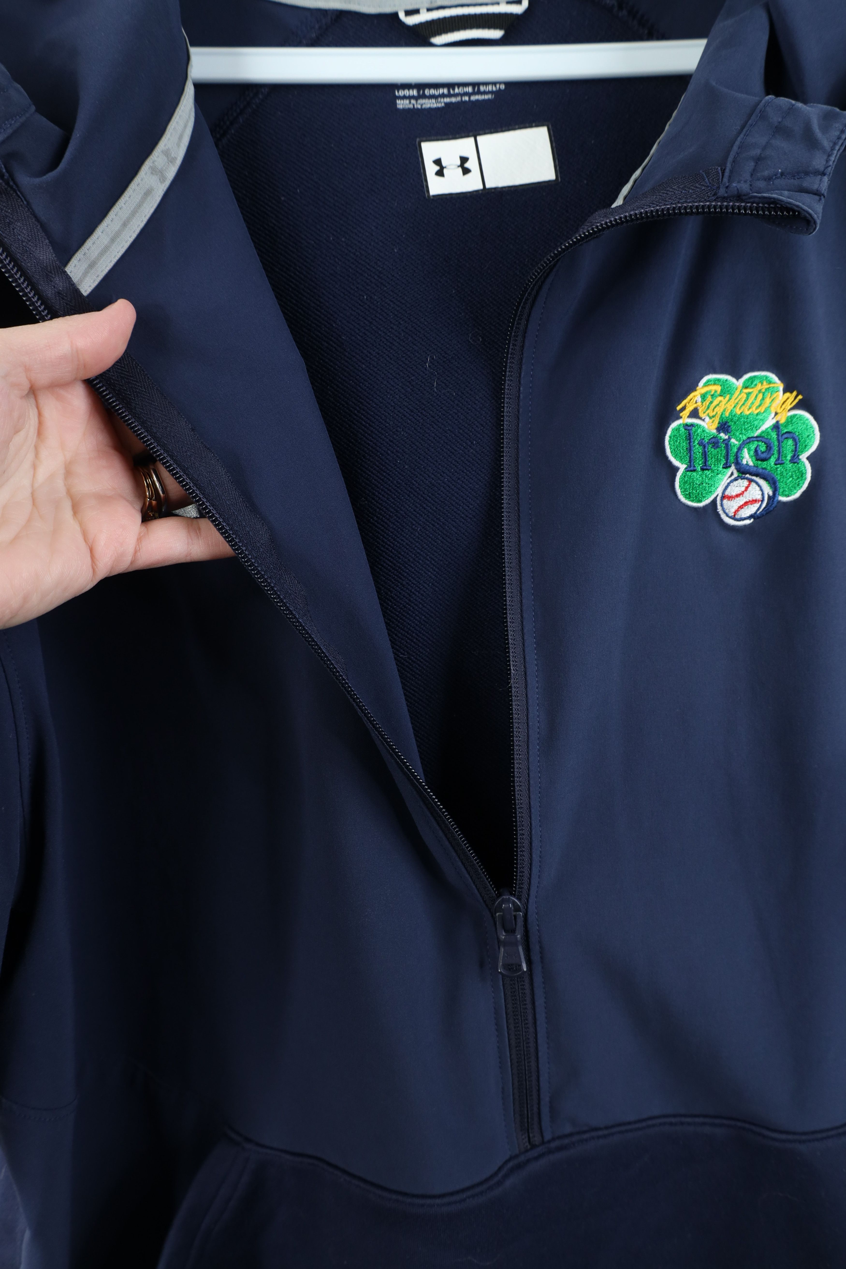 Under Armour Under Armour Notre Dame University Baseball Hooded Jacket Size US XL / EU 56 / 4 - 8 Thumbnail