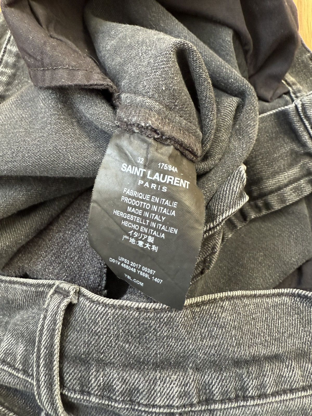 Saint Laurent Paris Saint Laurent Paris post Hedi black washed slim fit jeans Size US 32 / EU 48 - 5 Thumbnail