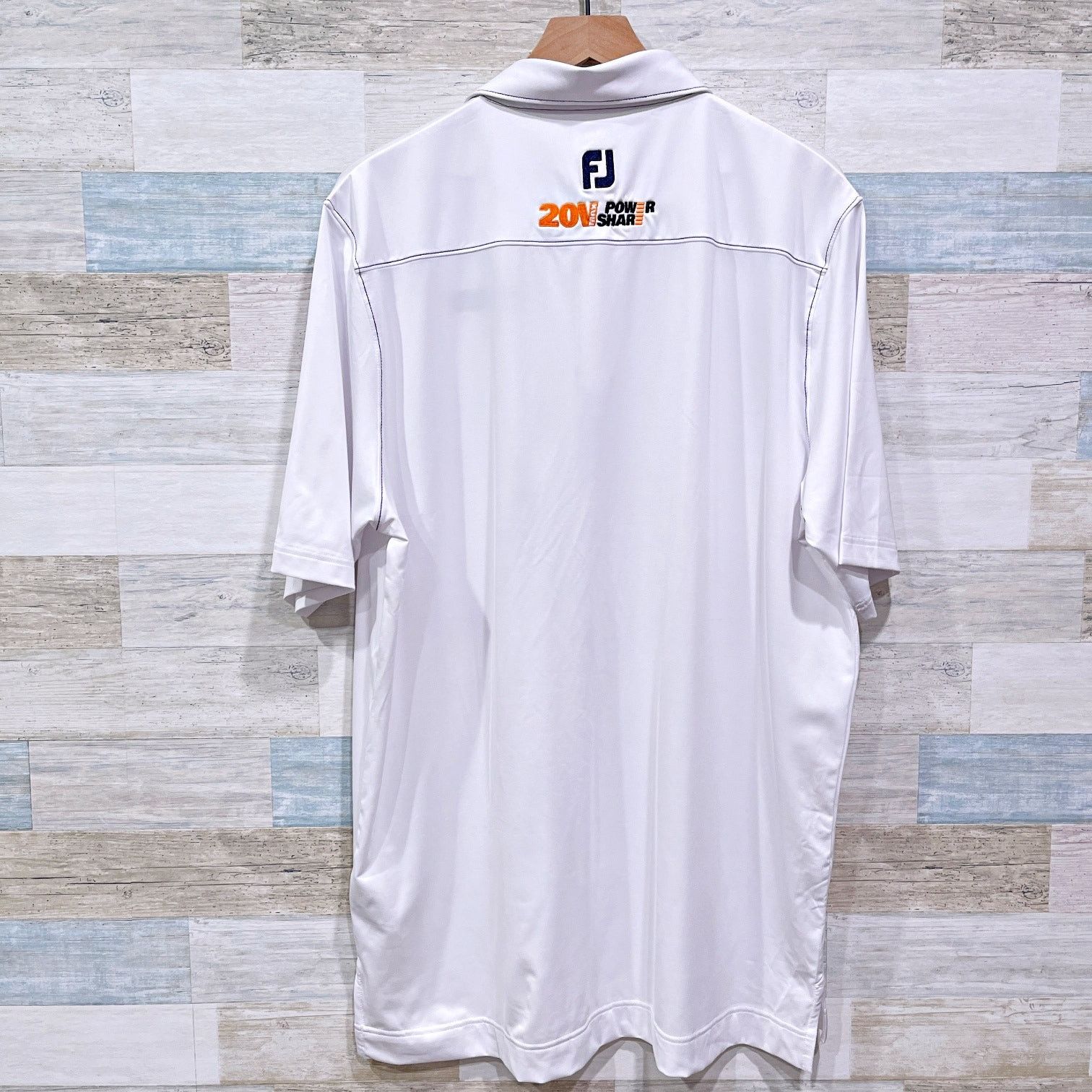 Footjoy WORX Power Share Tools Polo Shirt White FootJoy Mens XL Size US XL / EU 56 / 4 - 5 Thumbnail