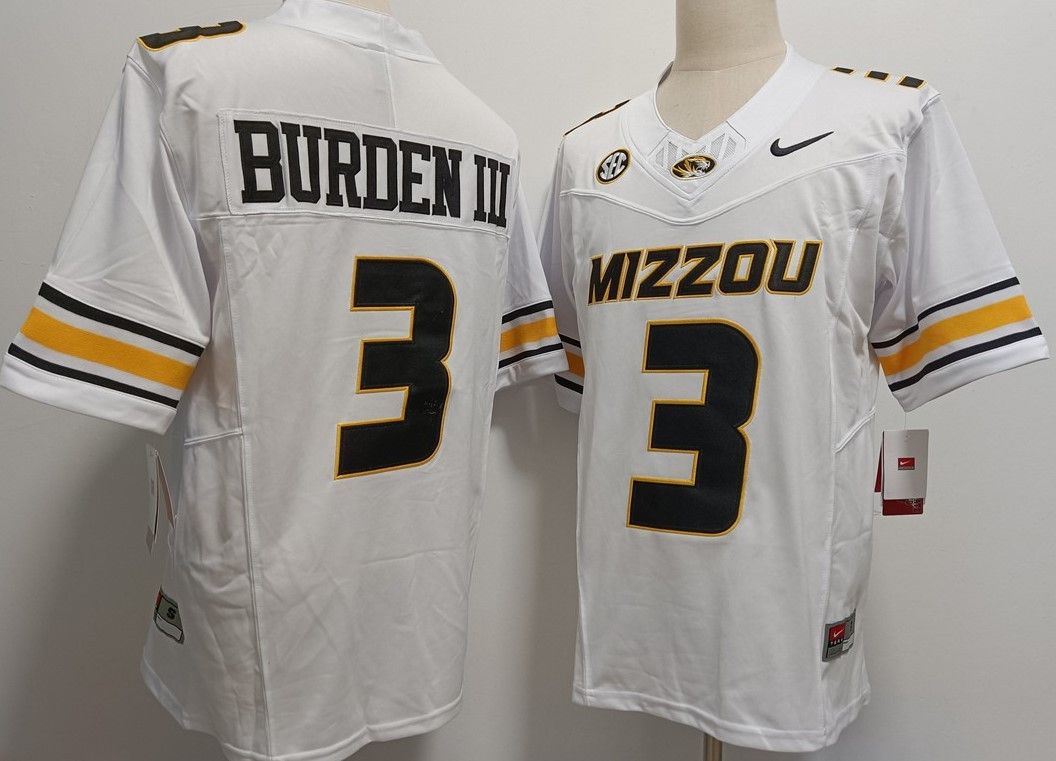 Other Men Missouri Tigers 3 Luther Burden III White Jerseys Size US L / EU 52-54 / 3 - 2 Thumbnail