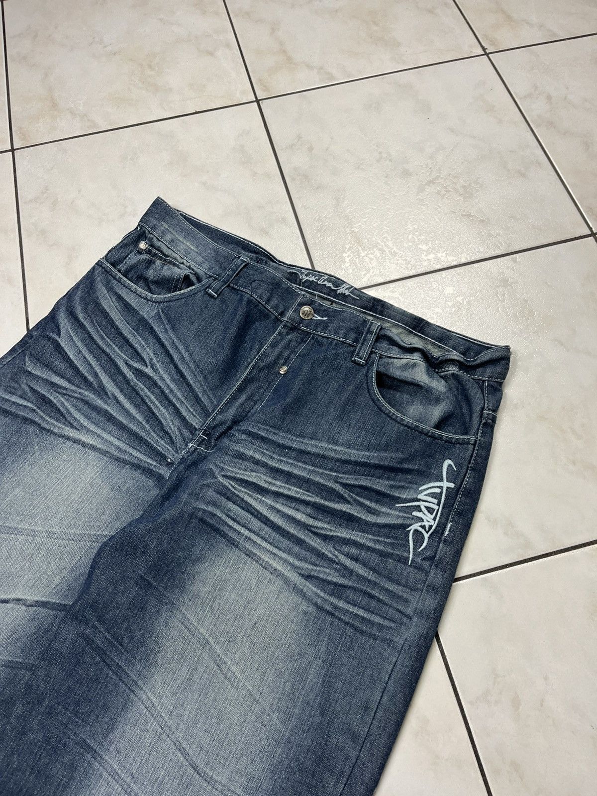 Makaveli × Vintage Vintage Makaveli Tupac 2pac baggy y2k distressed denim jeans Size US 38 / EU 54 - 8 Thumbnail