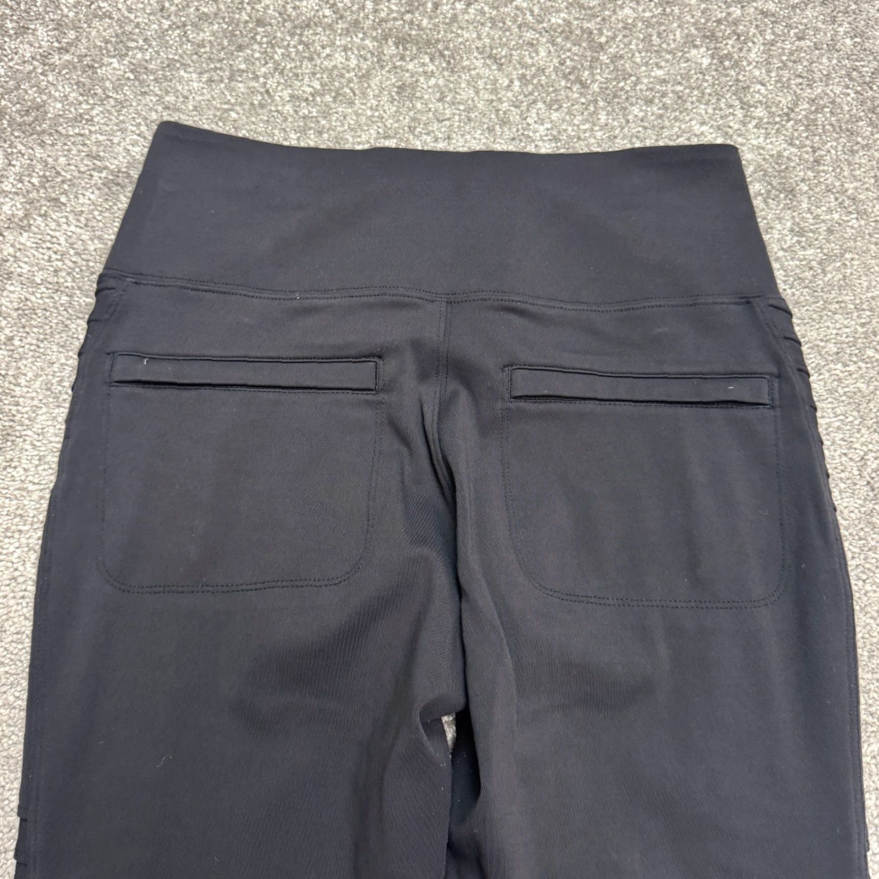 Athleta VINTAGE Athleta Delancey Moto Leggings Womens M Black High Rise Pocket Active Size 32" / US 10 / IT 46 - 7 Thumbnail