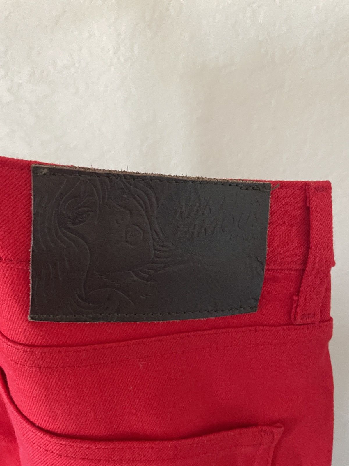 Naked & Famous Skinny Guy (Red Dragon Power stretch) denim jeans Size US 38 / EU 54 - 9 Thumbnail