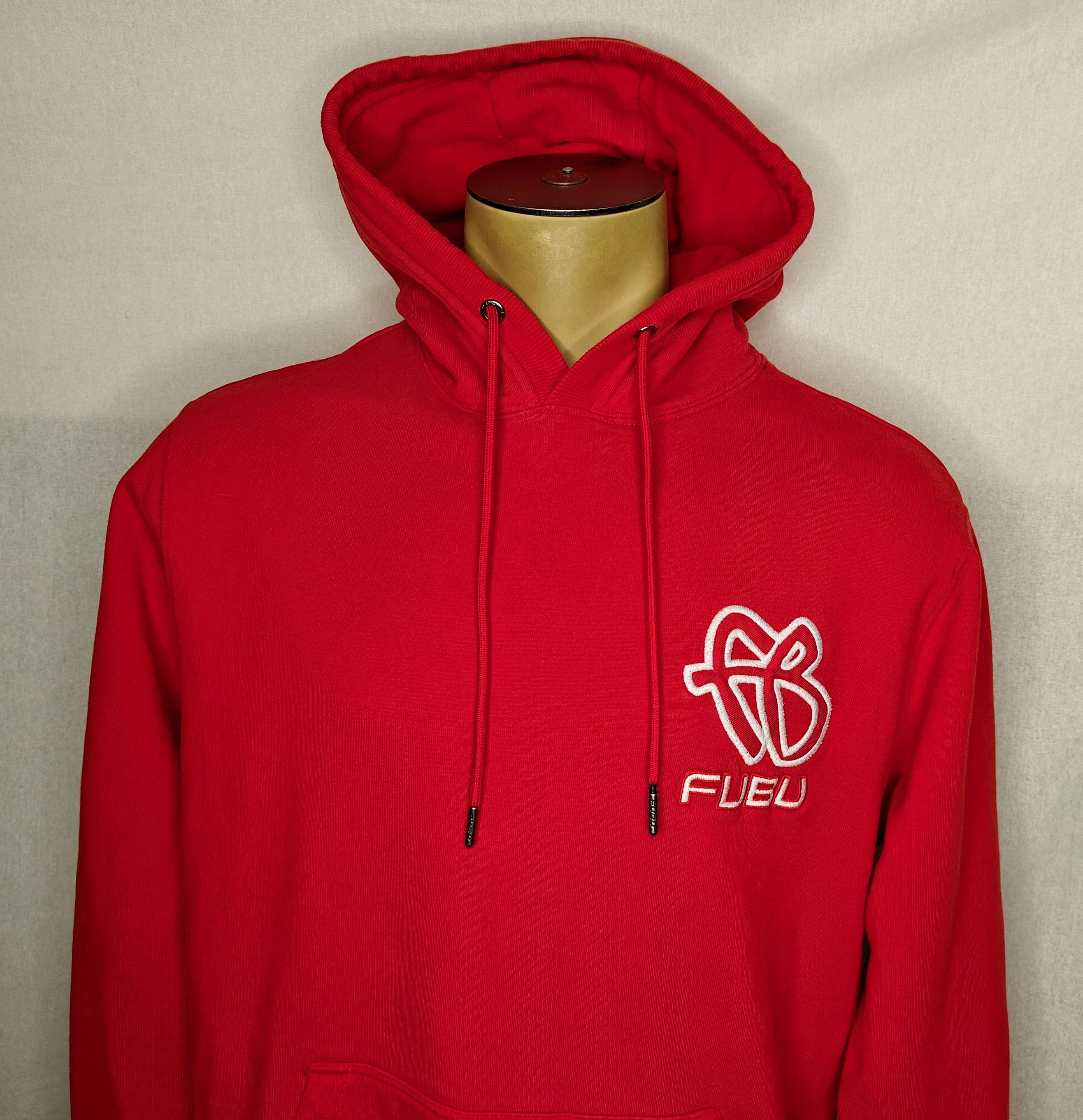 Fubu Vtg Y2K FUBU red hip-hop pullover hoodie sweatshirt Size US M / EU 48-50 / 2 - 2 Thumbnail