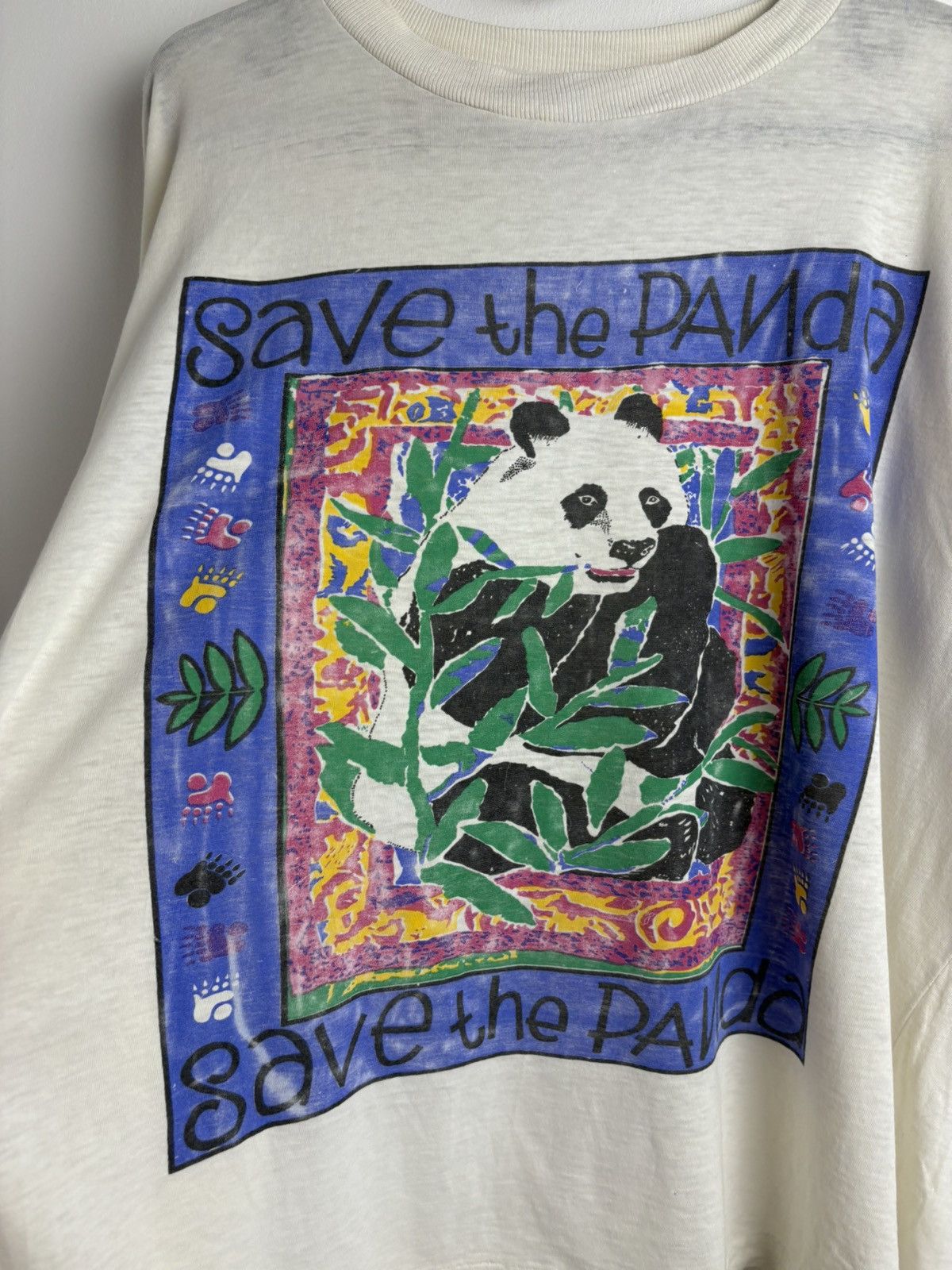 Vintage Rare Vintage 80s Save the Panda Boxy Graphic Tee Size US XL / EU 56 / 4 - 3 Thumbnail