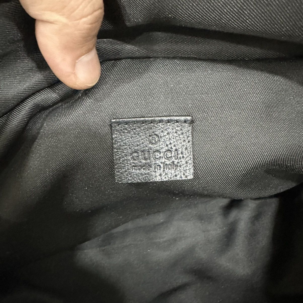 Gucci GUCCI BLACK NYLON TERRY CLOTH 80s LOGO PATCH WAIST BAG 29 Size ONE SIZE - 17 Thumbnail