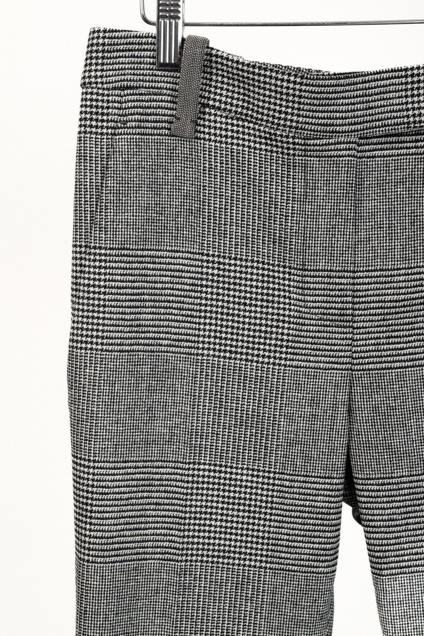 Brunello Cucinelli Brunello Cucinelli Houndstooth Wool Cigarette pant w/ Monili Size 27" / US 4 / IT 40 - 5 Thumbnail