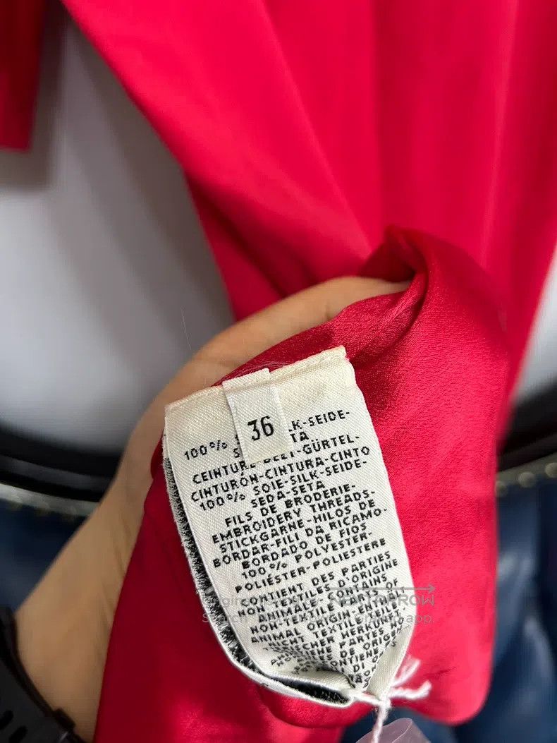 Hermes Hermes Women's red silk dress/long shirt, loose fit Size XS / US 0-2 / IT 36-38 - 8 Thumbnail
