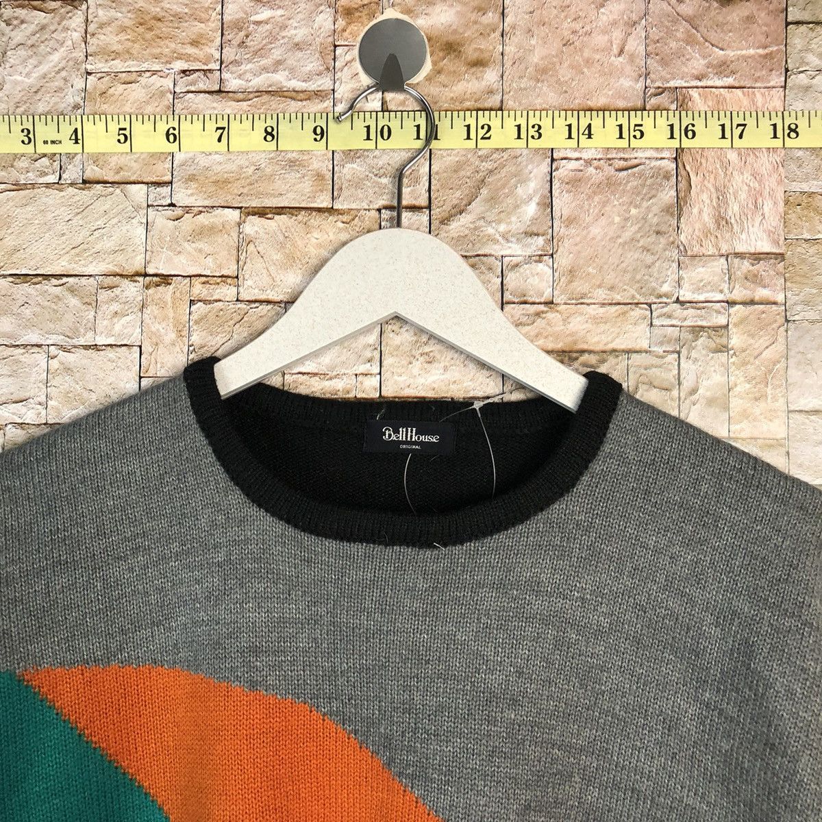 Homespun Knitwear × Japanese Brand Bell House Black art design Knitwear sweatshirt #A855 Size M / US 6-8 / IT 42-44 - 4 Thumbnail