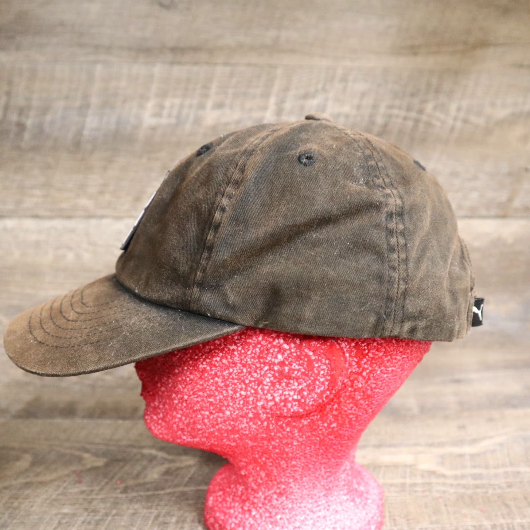 Puma PUMA Baseball Cap Hat Logo Adjustable Brown Adult Size White Men Size ONE SIZE - 5 Thumbnail