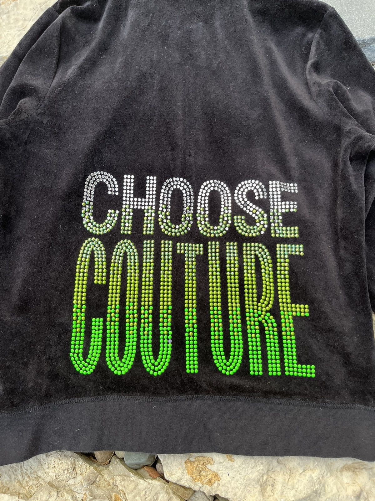 Juicy Couture × Vintage Vintage Juicy Couture y2k velvet choose couture zip hoodie Size XL / US 12-14 / IT 48-50 - 19 Thumbnail