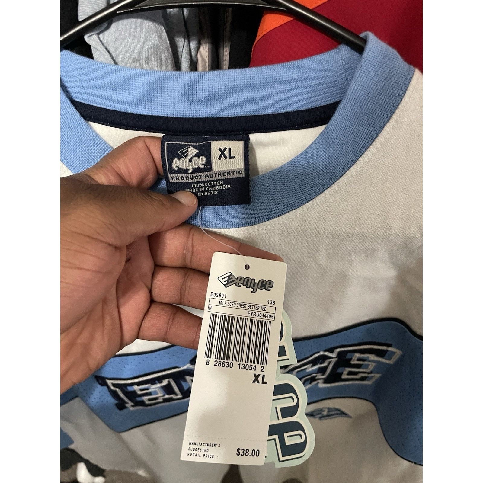 Enyce Size XL-VTG NWT Enyce Signature Men's Blue Stitch Logo Shirt Size US XL / EU 56 / 4 - 3 Thumbnail