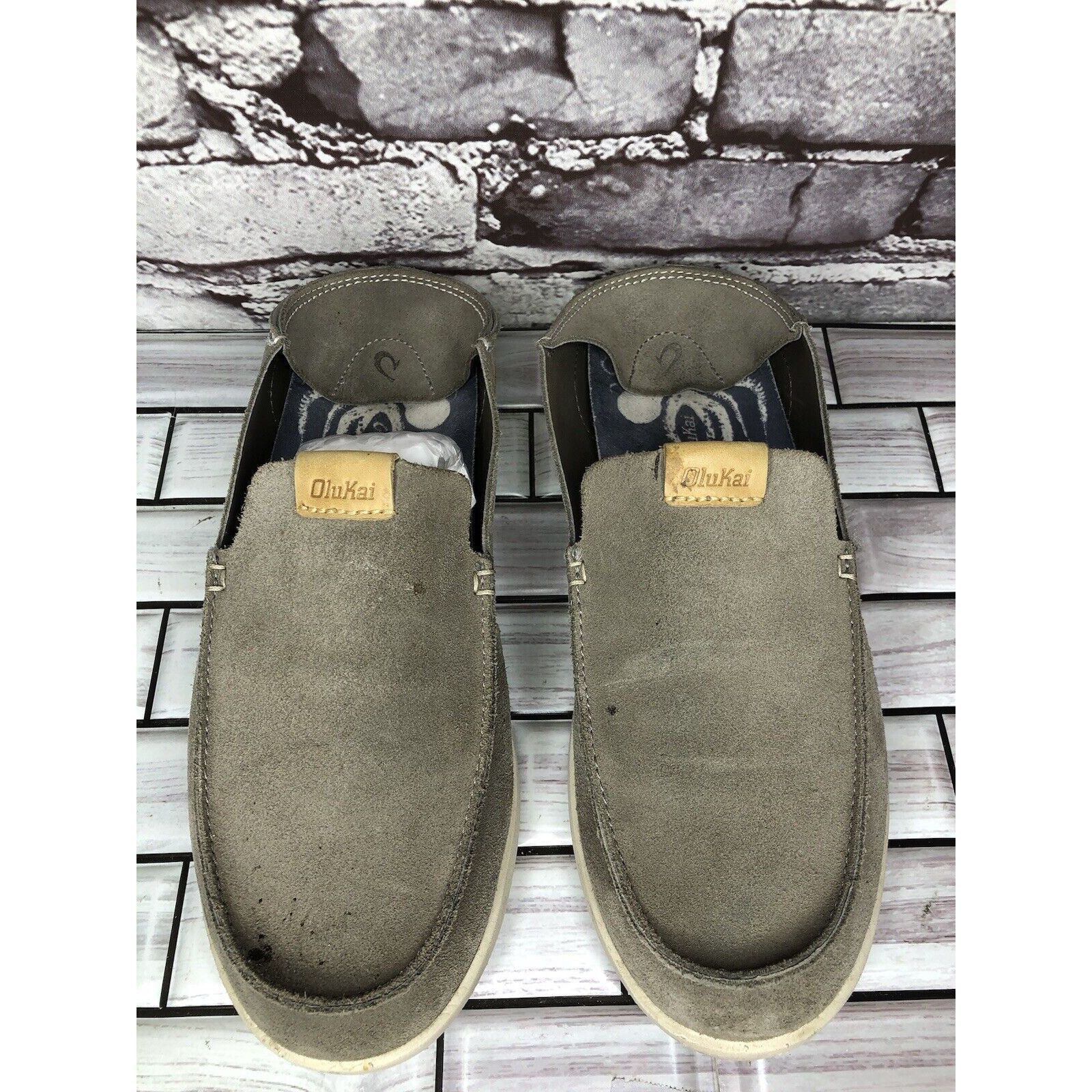 Olukai Olukai Mens Nalukai Kala Slip On Loafer Gray Suede Convertib Size US 8 / EU 41 - 2 Thumbnail