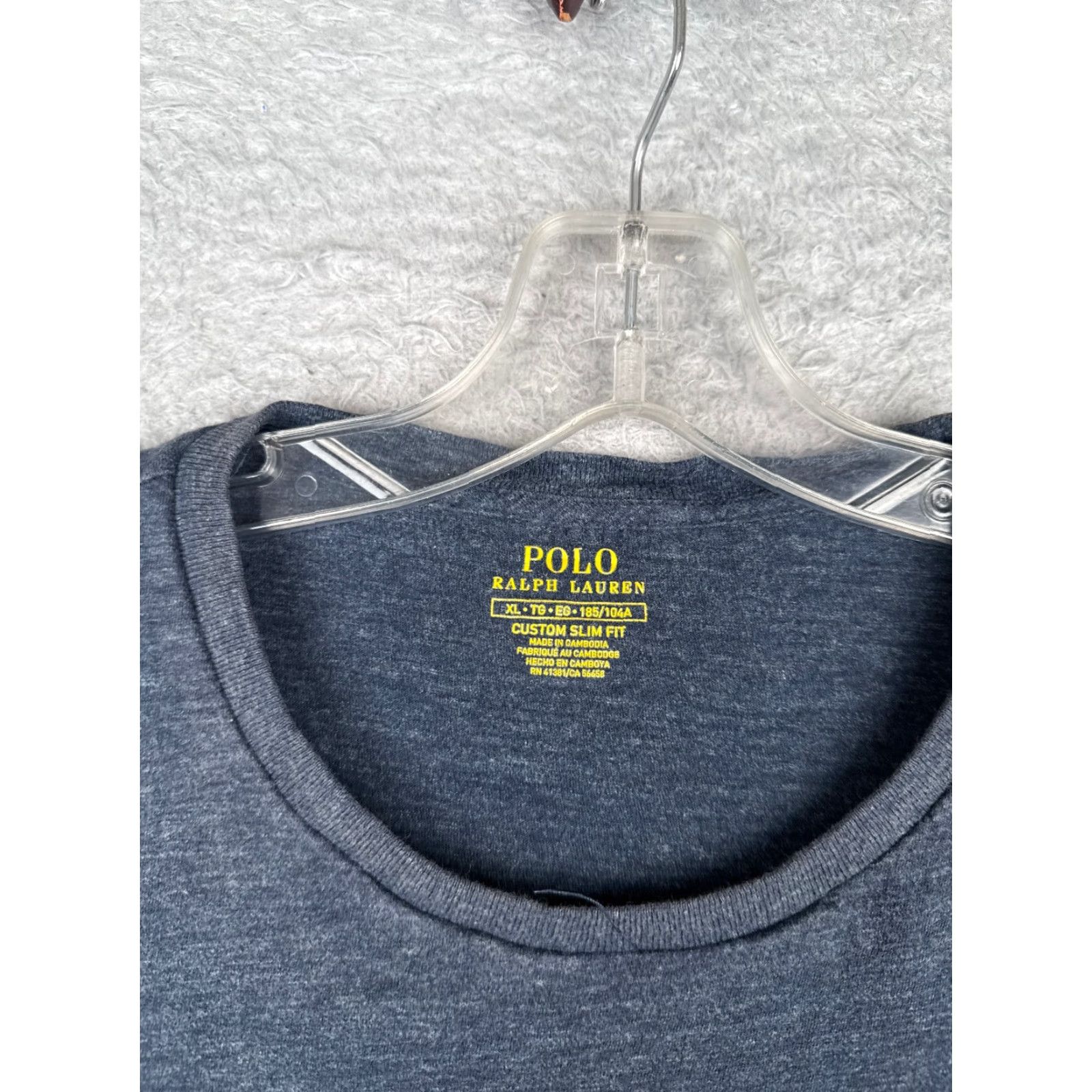 Ralph Lauren Polo Ralph Lauren Shirt Adult Extra Large Blue Crew Neck Cotton Custom Slim Fit Size US XL / EU 56 / 4 - 7 Thumbnail