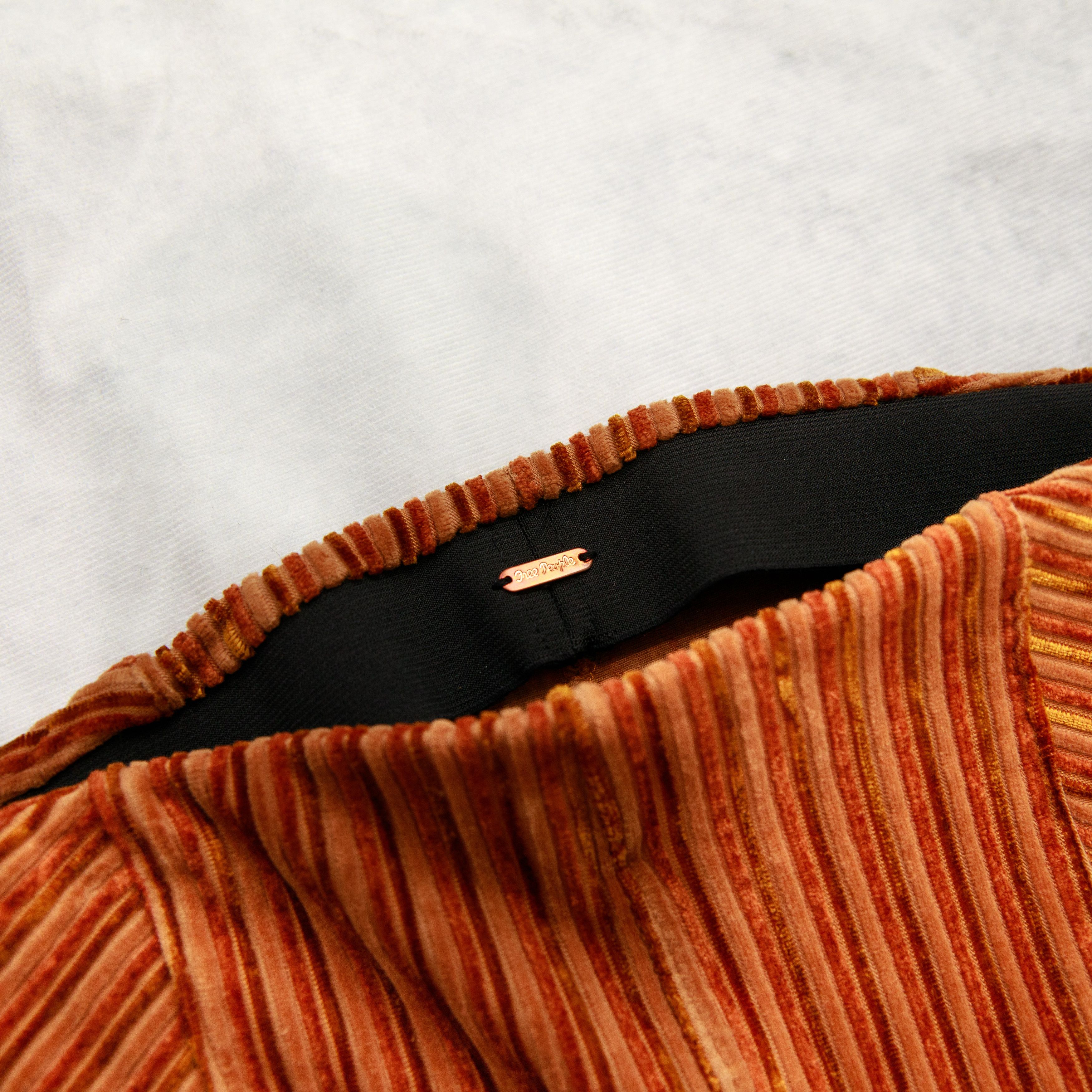 Free People Free People Penny Pull on Velvet Pants in Orange Brown Size 25" / US 0 / IT 36 - 6 Thumbnail
